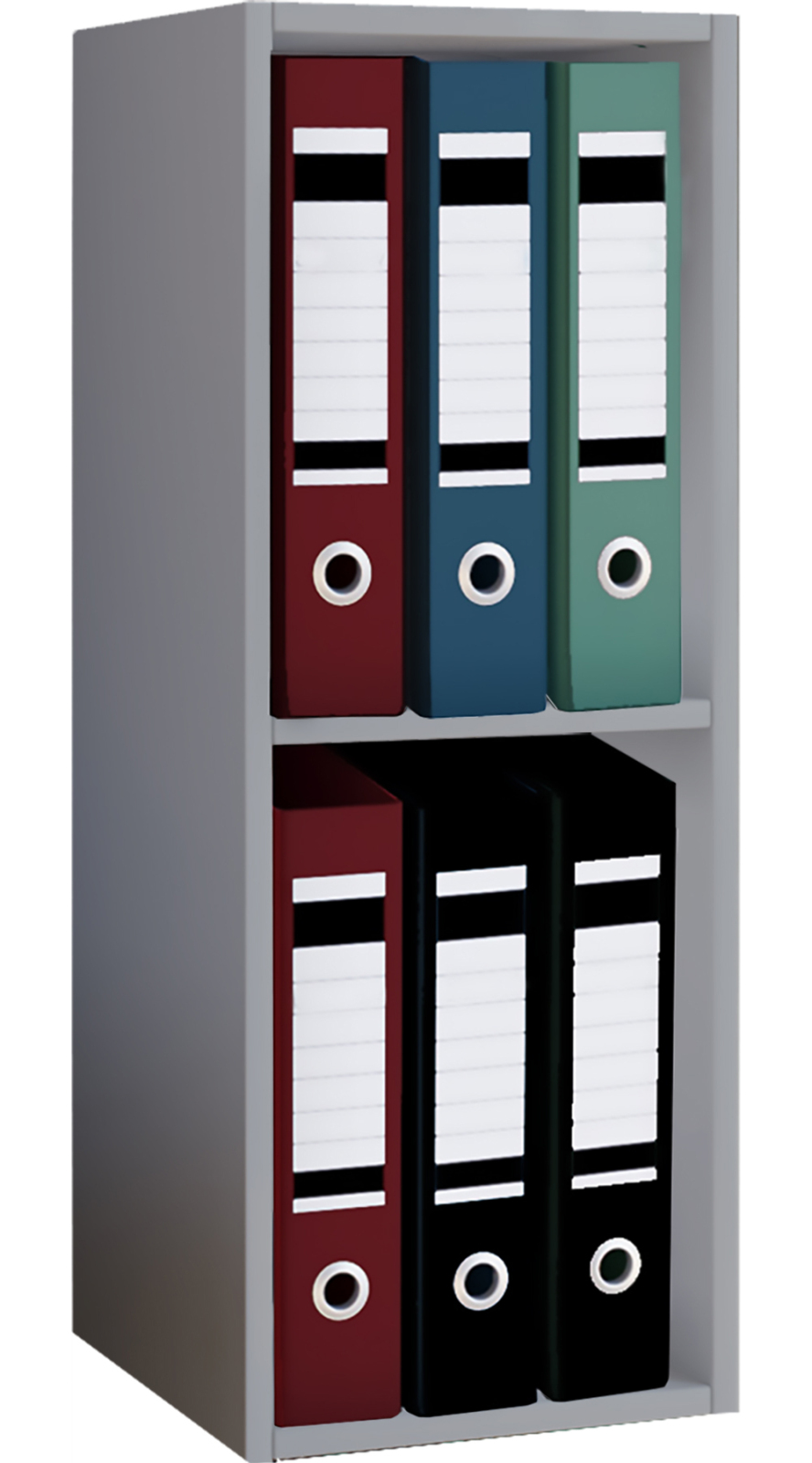 Büroregal OFFAS 2 - grau - 2 Fächer - 34 cm