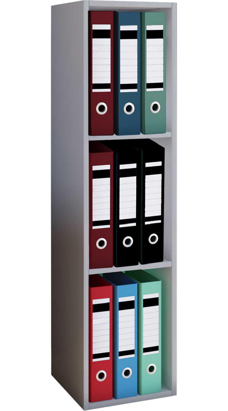 Büroregal OFFAS 2 - grau - 3 Fächer - 34 cm