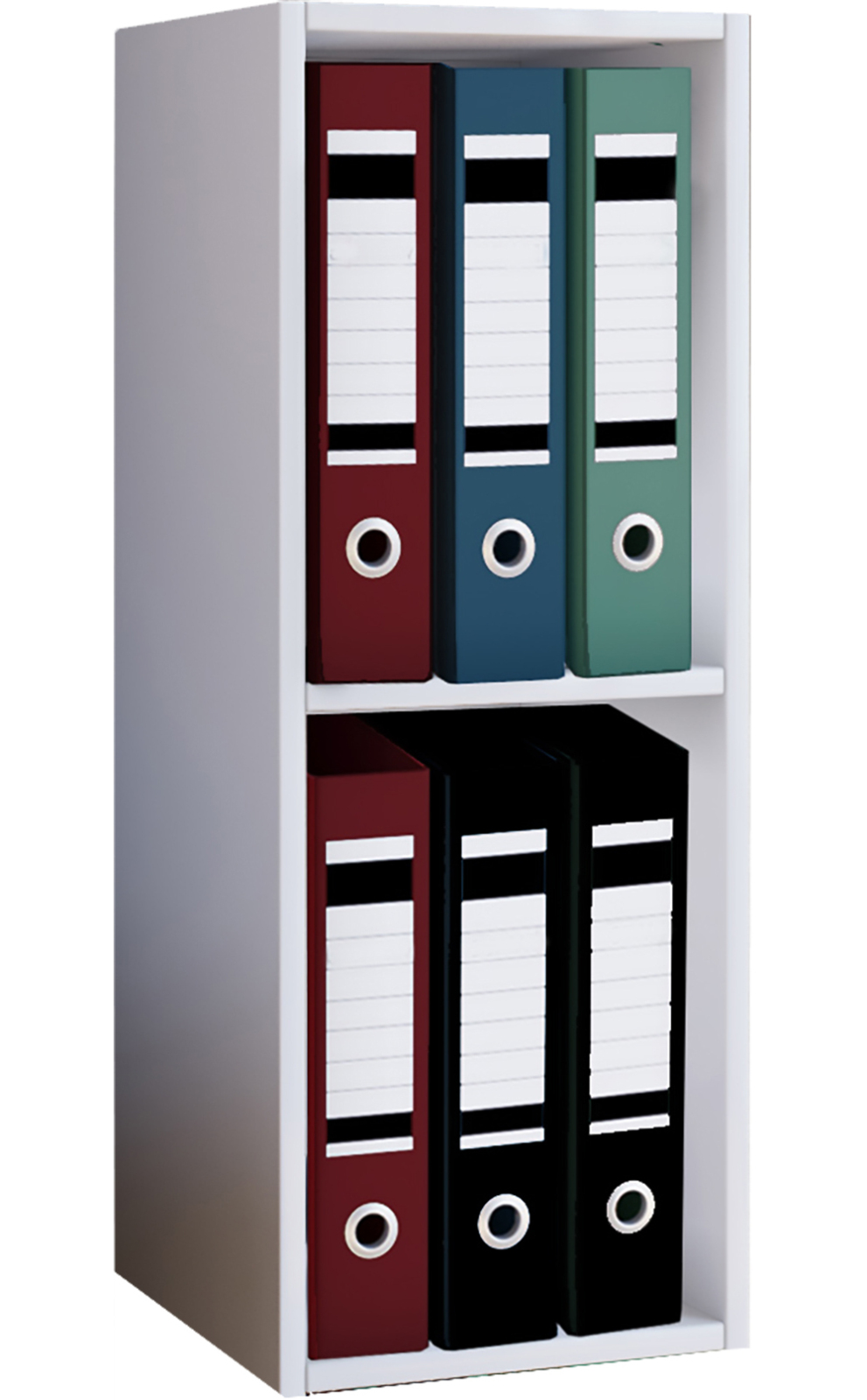 Büroregal OFFAS 2 - weiß - 2 Fächer - 34 cm