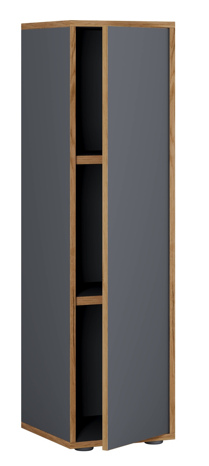 Büroschrank SALIA - anthrazit - Honig Eiche - 30x110 cm
