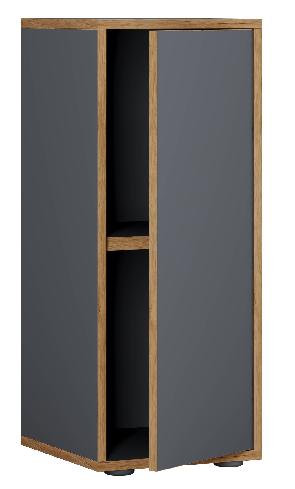 Büroschrank SALIA - anthrazit - Honig Eiche - 30x74 cm