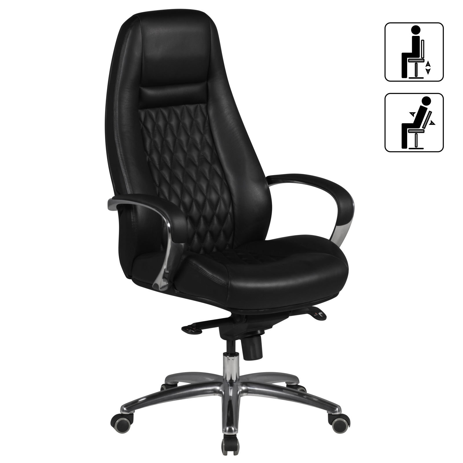 Bürostuhl - schwarz - 3-Punkt-Multiblockwippmechanik