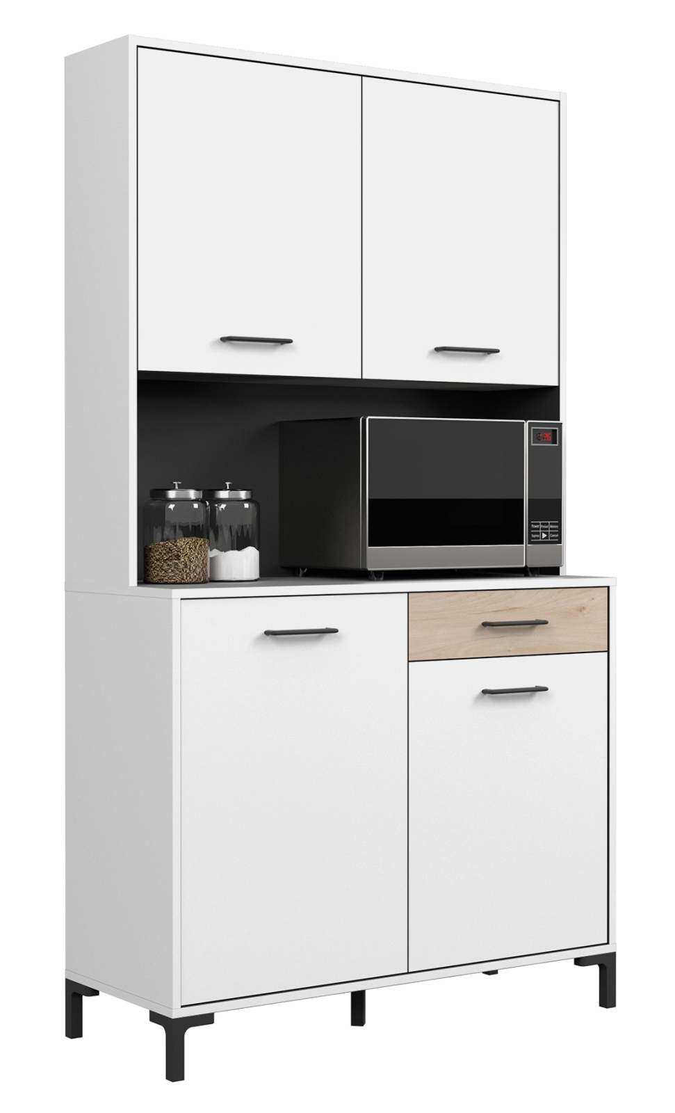 Buffet BLENDER 1 - weiß-grau - 183 cm hoch