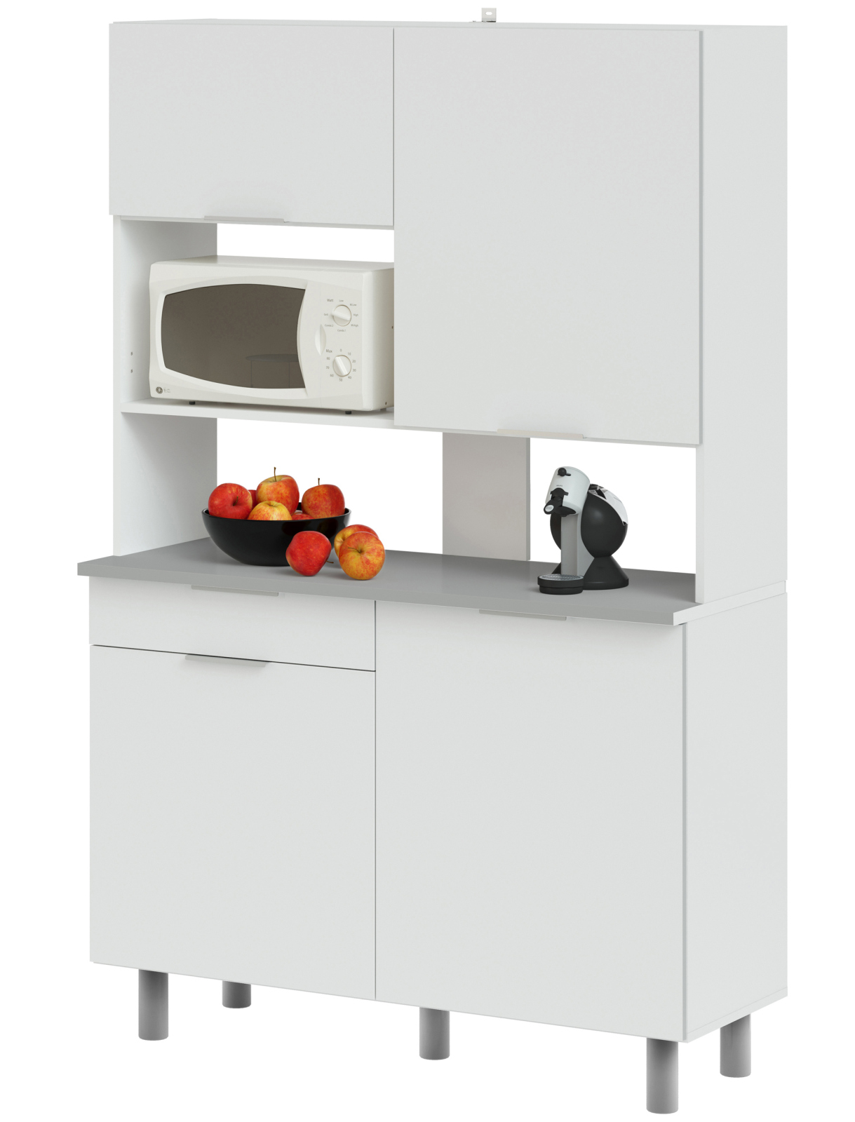 Buffet URBAN - weiß Hochglanz - 185 cm hoch
