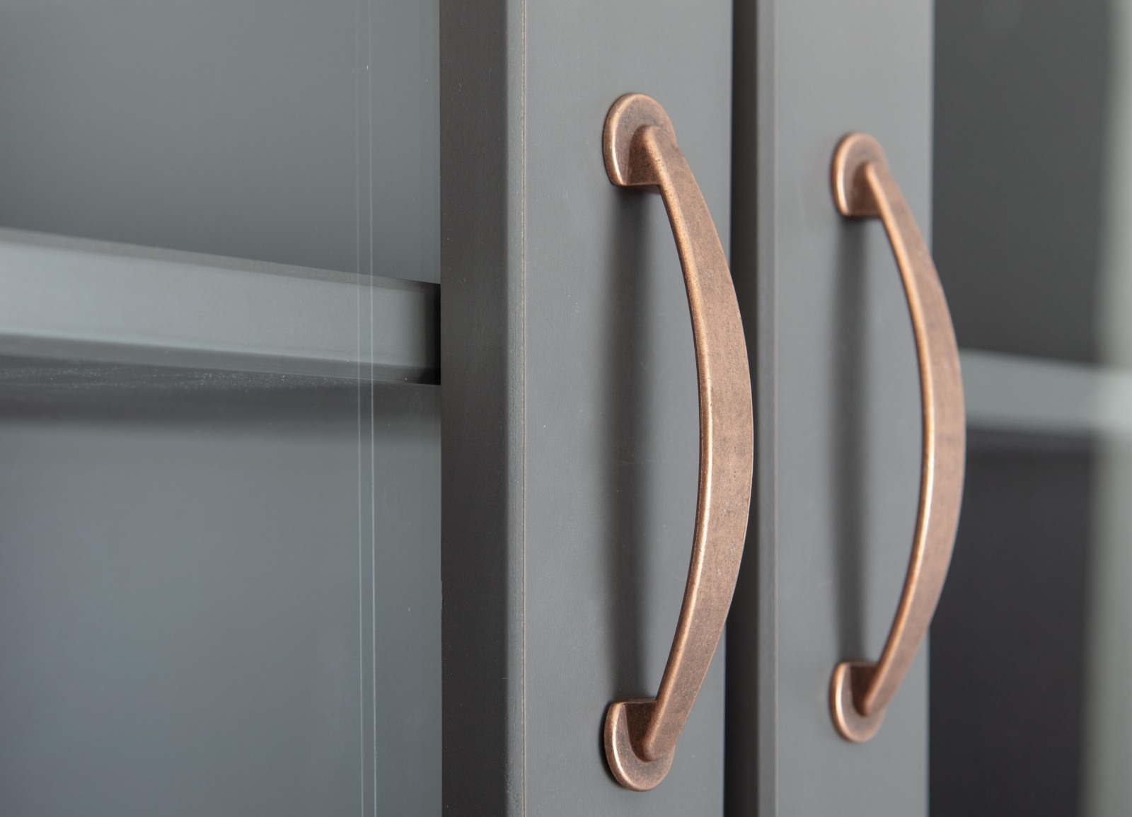 Buffetschrank LUZERNA - grau-sepiabraun - Kiefer massiv