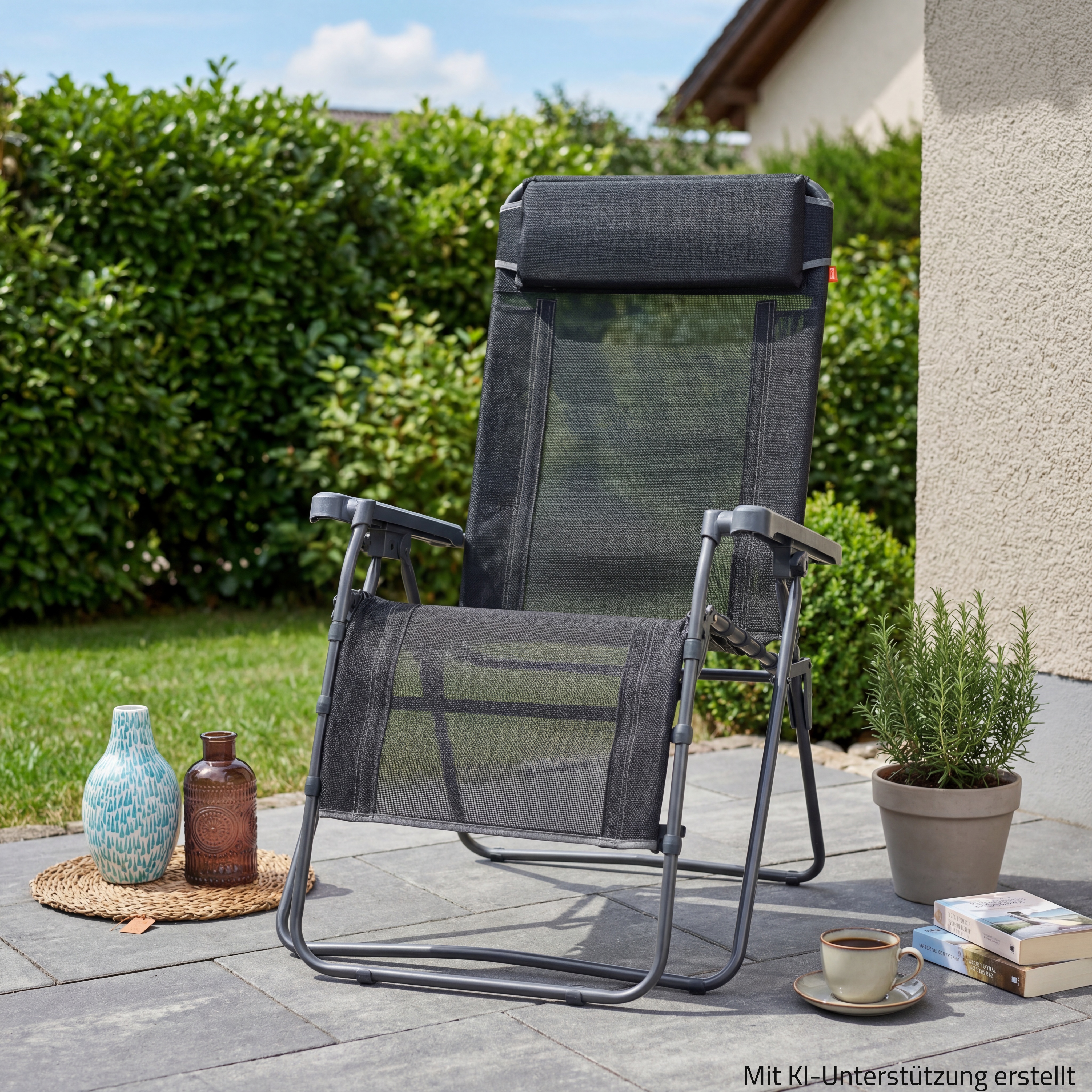 Camping-Stuhl RELAX COMFORT - anthrazit - Klappautomatik