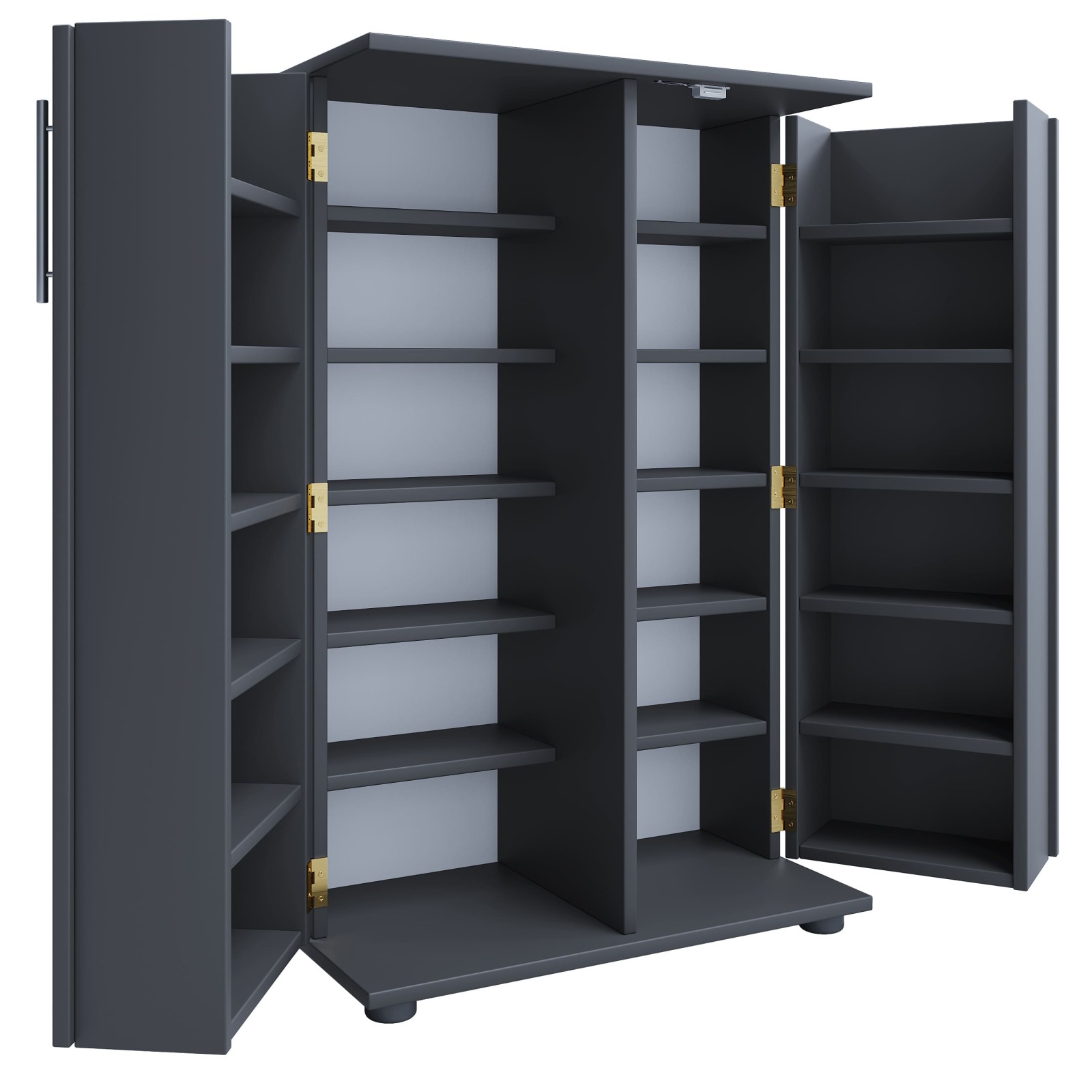 CD-DVD-Regal ENGALO XL - anthrazit - abschließbar - 60x93 cm