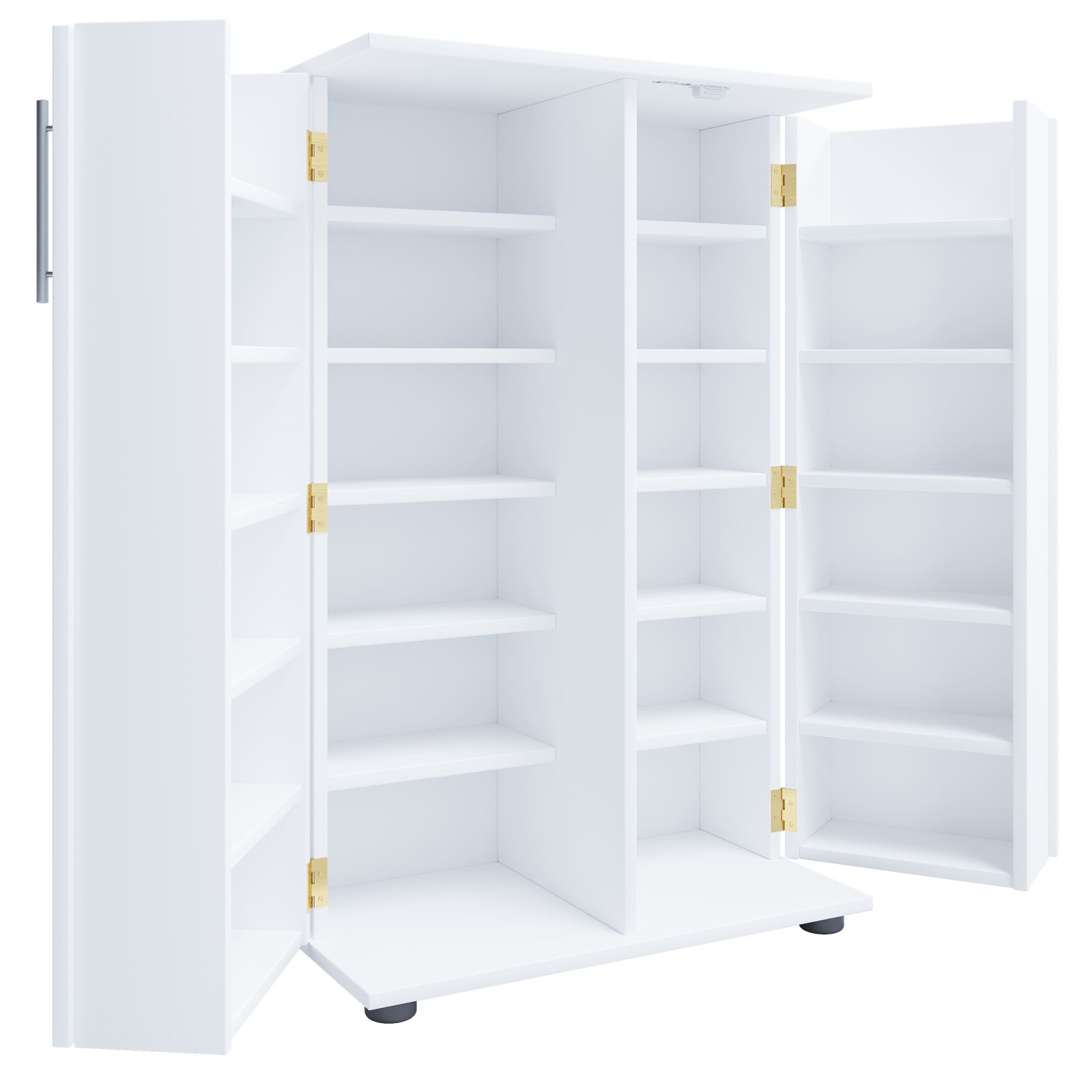 CD-DVD-Regal ENGALO XL - weiß - abschließbar - 60x93 cm
