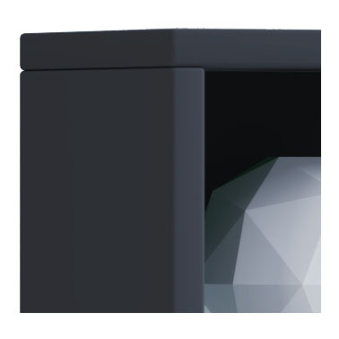 CD-DVD-Regal RASATO L - schwarz - 77 cm hoch