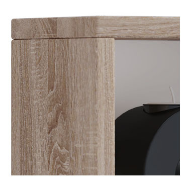 CD-DVD-Regal RASATO L - Sonoma Eiche - 77 cm hoch
