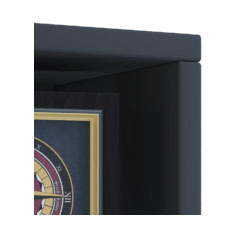 CD-DVD-Regal RASATO XL - schwarz - 152 cm hoch