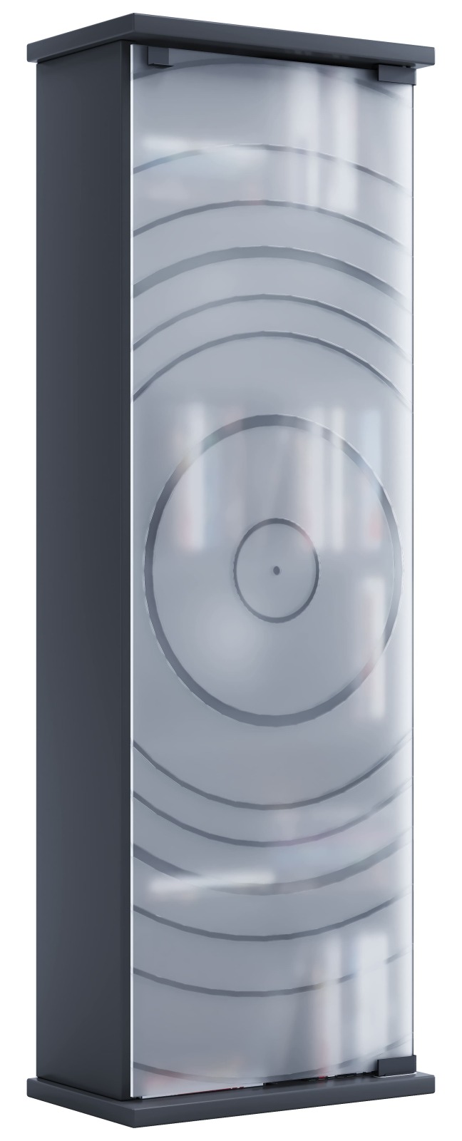 CD-DVD-Regal TILANO M - anthrazit - Milchglastür - 31 cm breit