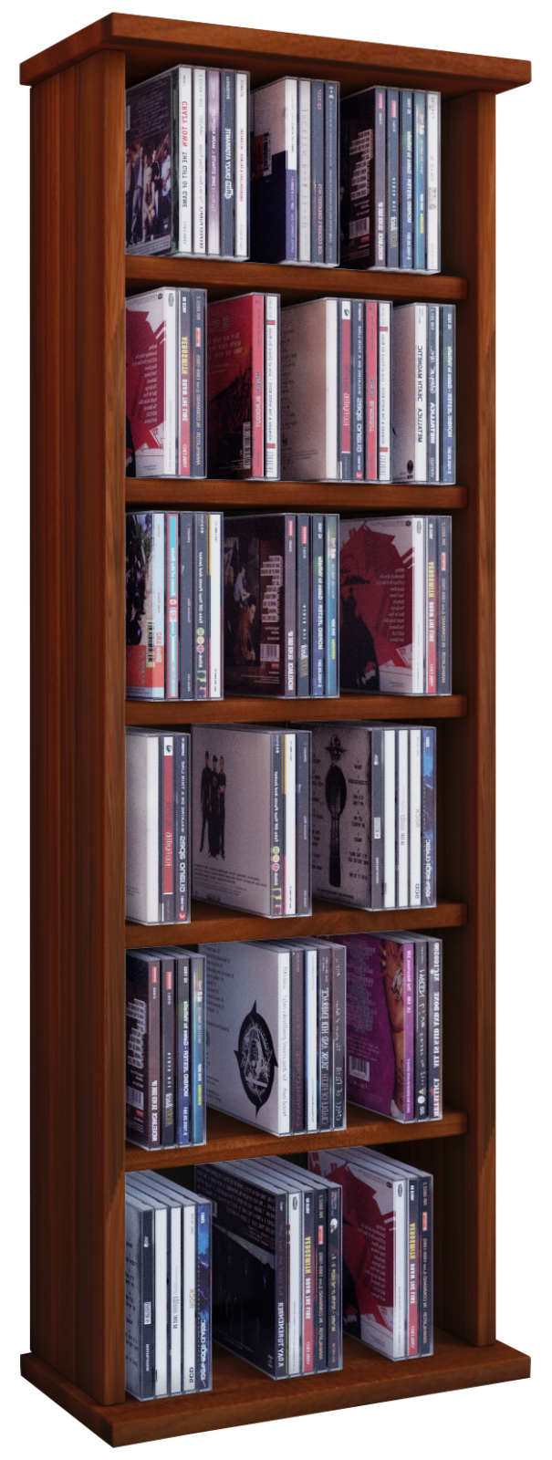 CD-Regal - Kern-Nussbaum - 31 cm breit - für 150 CDs