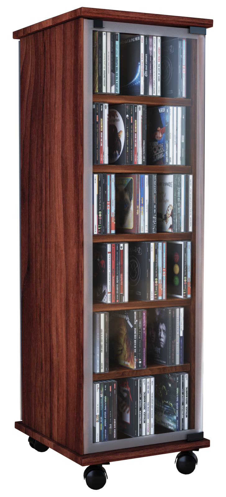 CD-Regal - Kern-Nussbaum - 31 cm breit - für 300 CDs