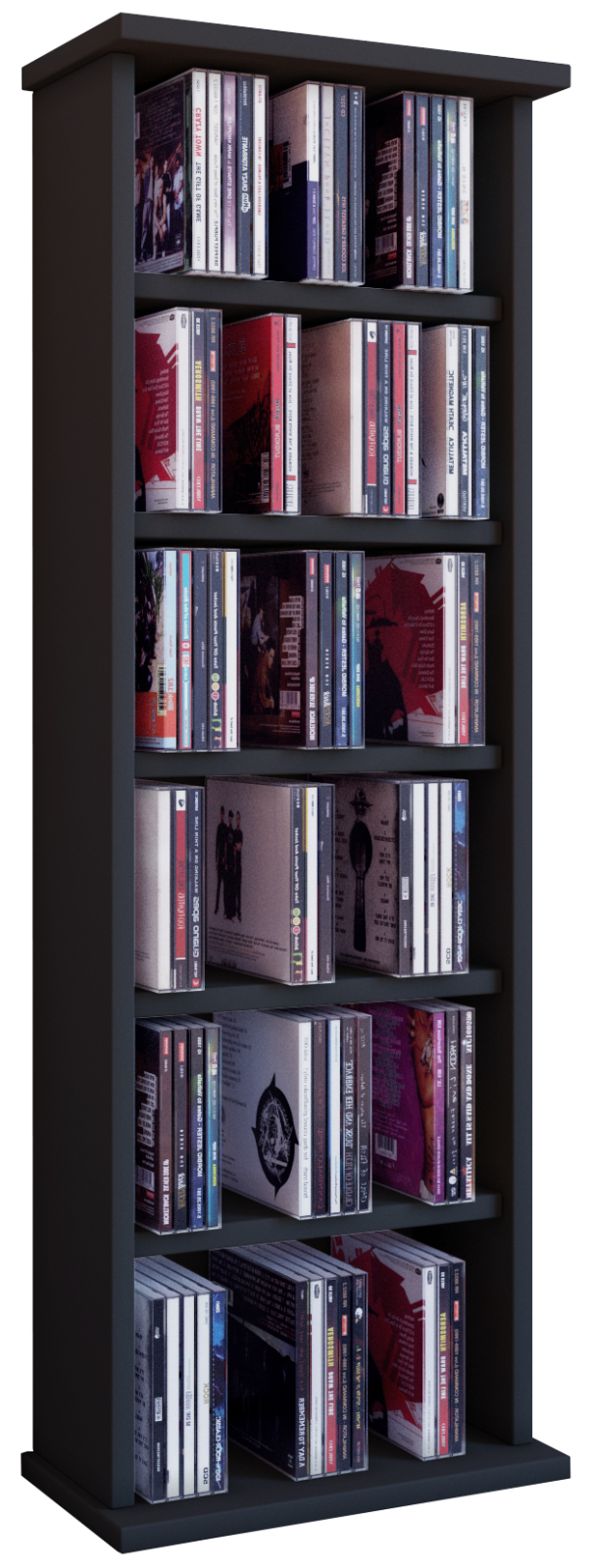 CD-Regal - schwarz - 31 cm breit - für 150 CDs