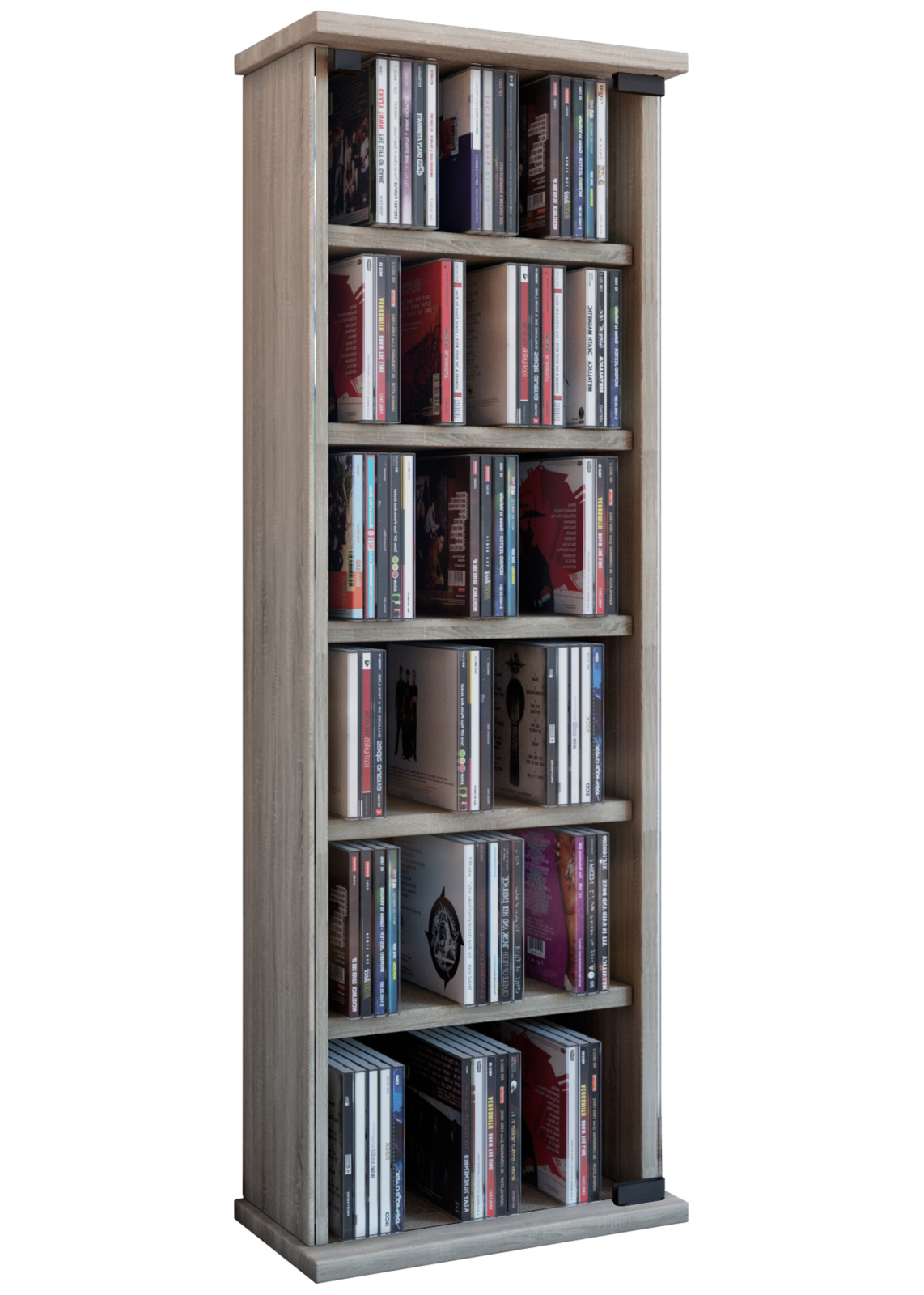 CD-Regal - Sonoma Eiche - 31 cm breit - für 150 CDs