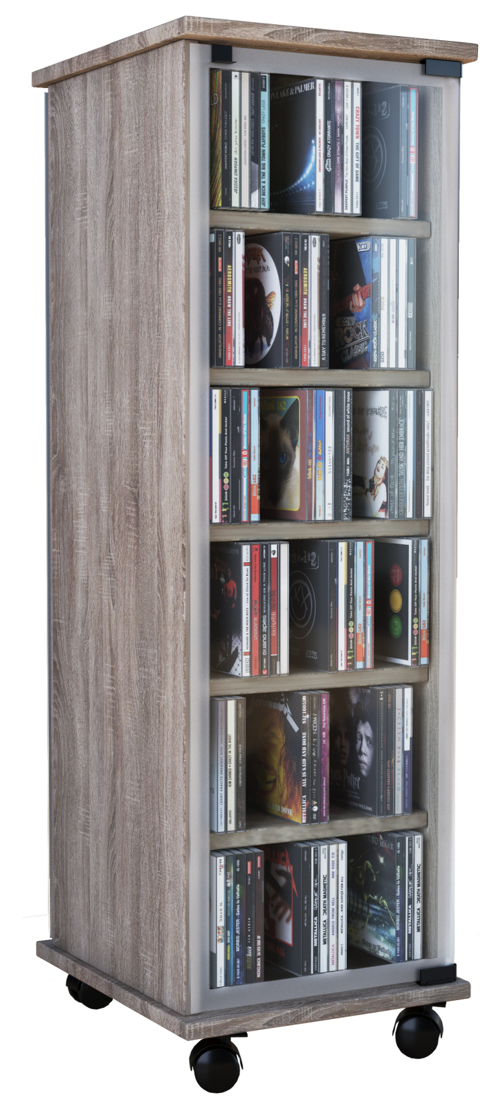 CD-Regal - Sonoma Eiche - 31 cm breit - für 300 CDs