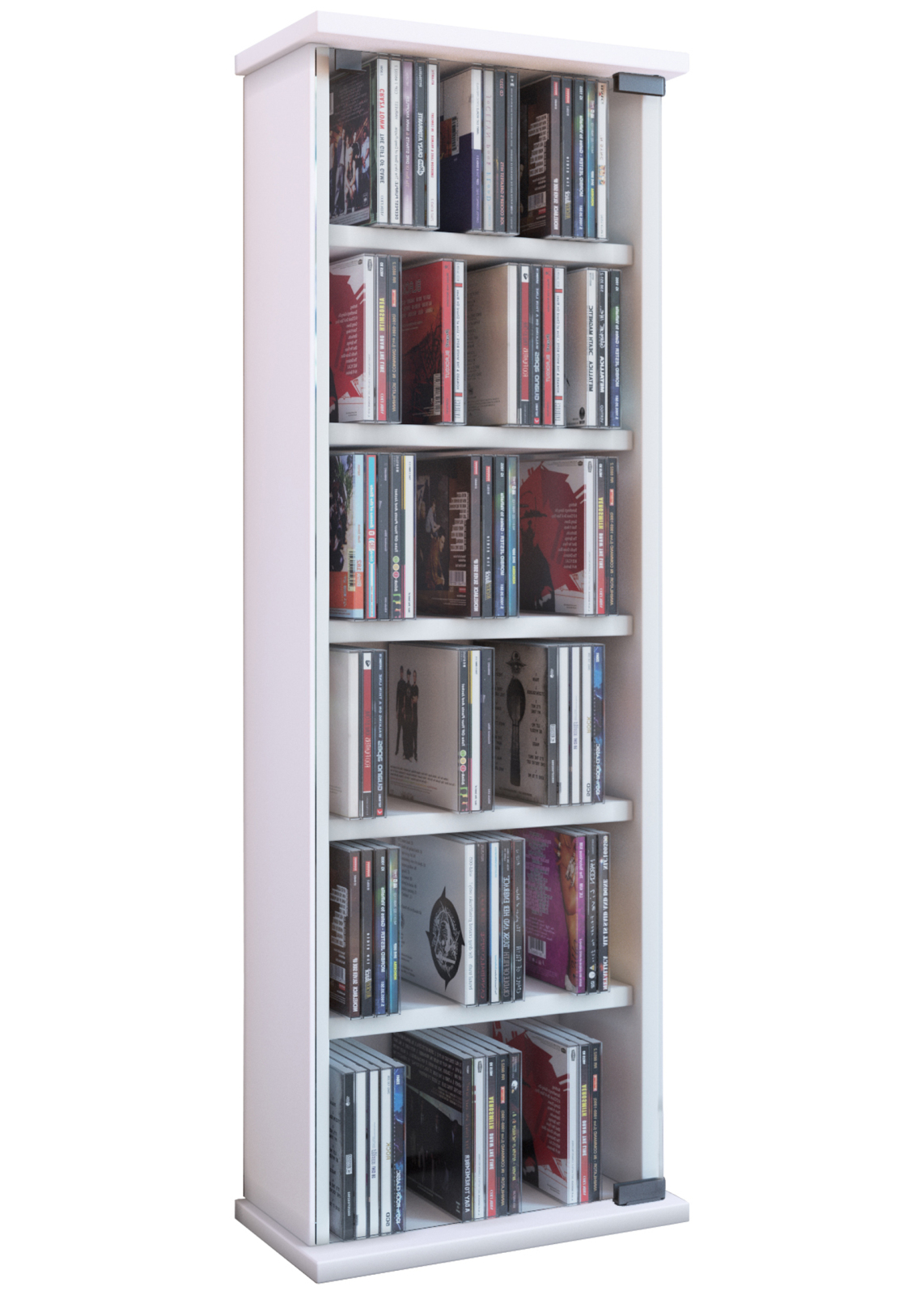 CD-Regal - weiß - 31 cm breit - für 150 CDs