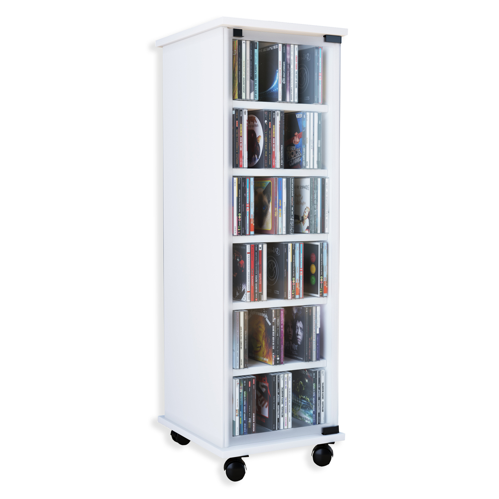 CD-Regal - weiß - 31 cm breit - für 300 CDs