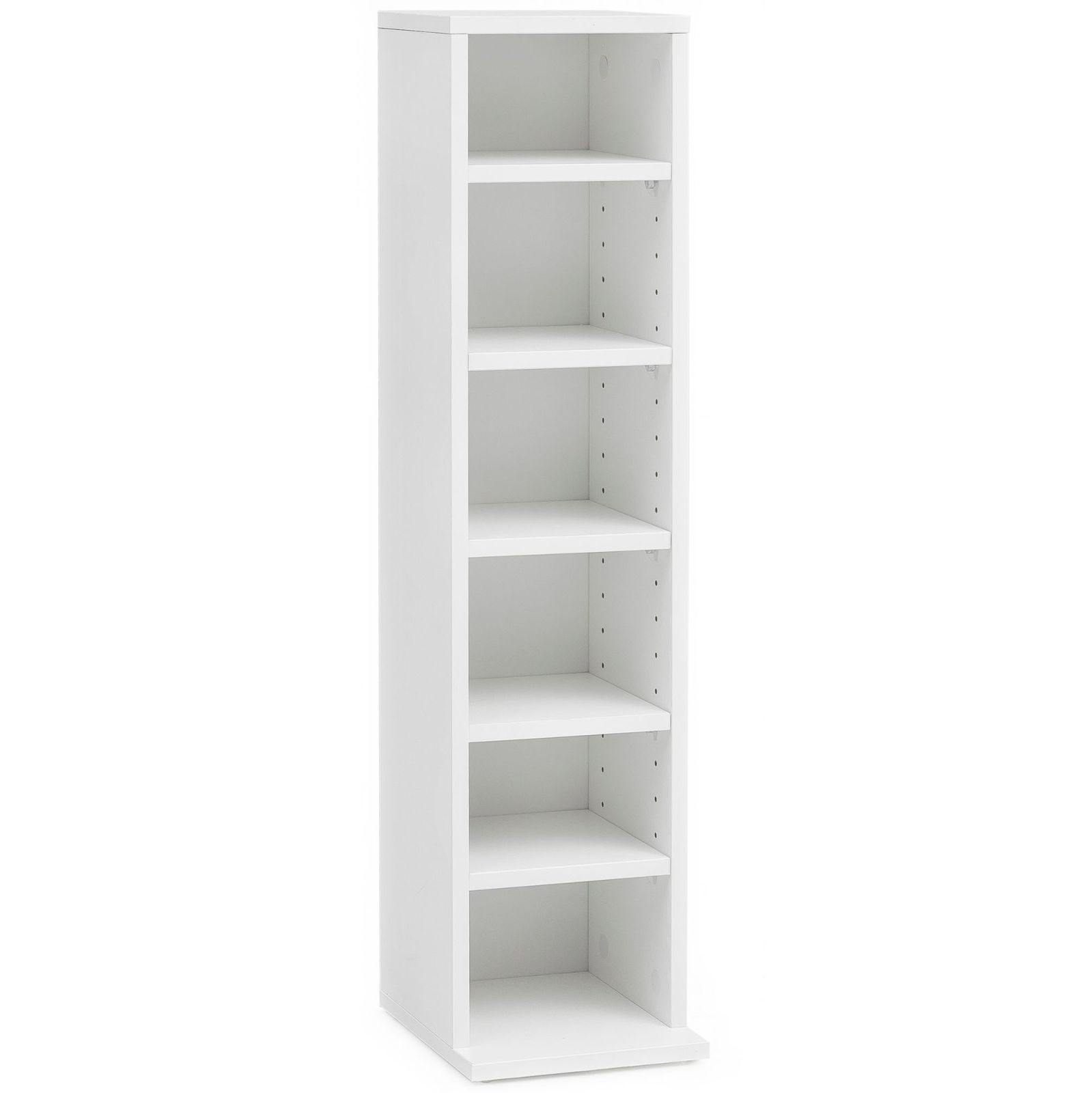 CD-Regal - weiß - offene Fächer - 20x90 cm