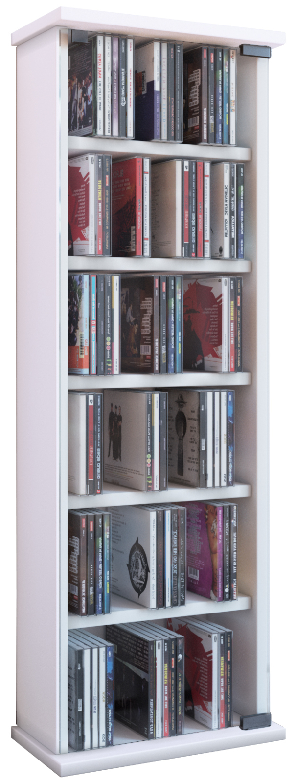 CD-Wandregal LOPOSA - weiß - für 150 CDs