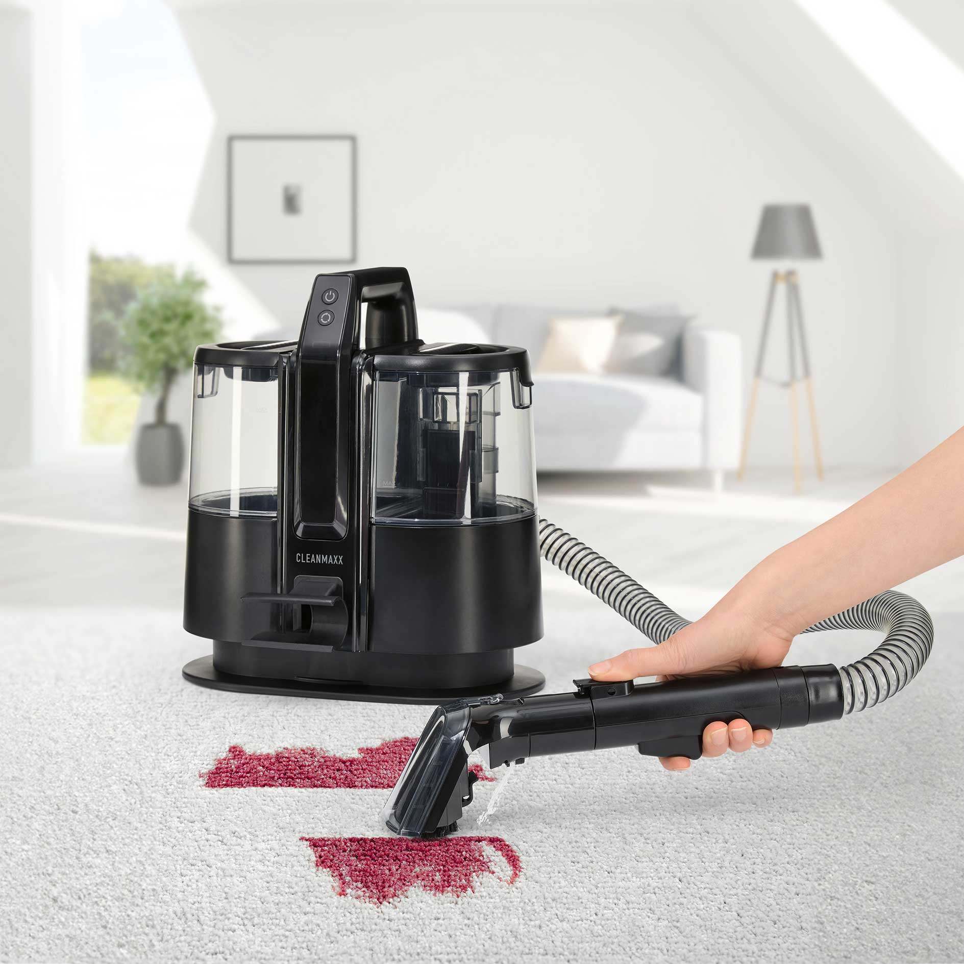 CLEANMAXX Akku-Polster- & Teppichreiniger 30077 - schwarz