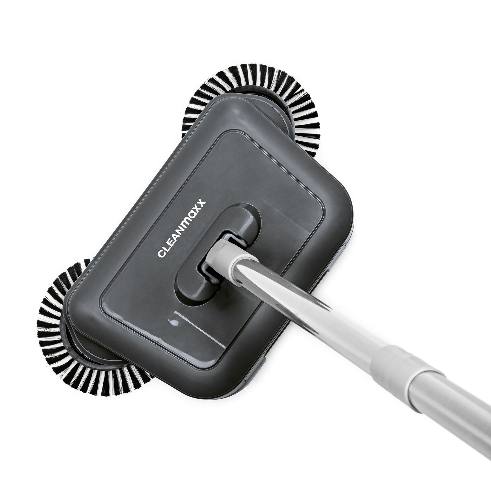 CLEANMAXX Bodenkehrer 19125 - grau - 2 rotierende Bürsten