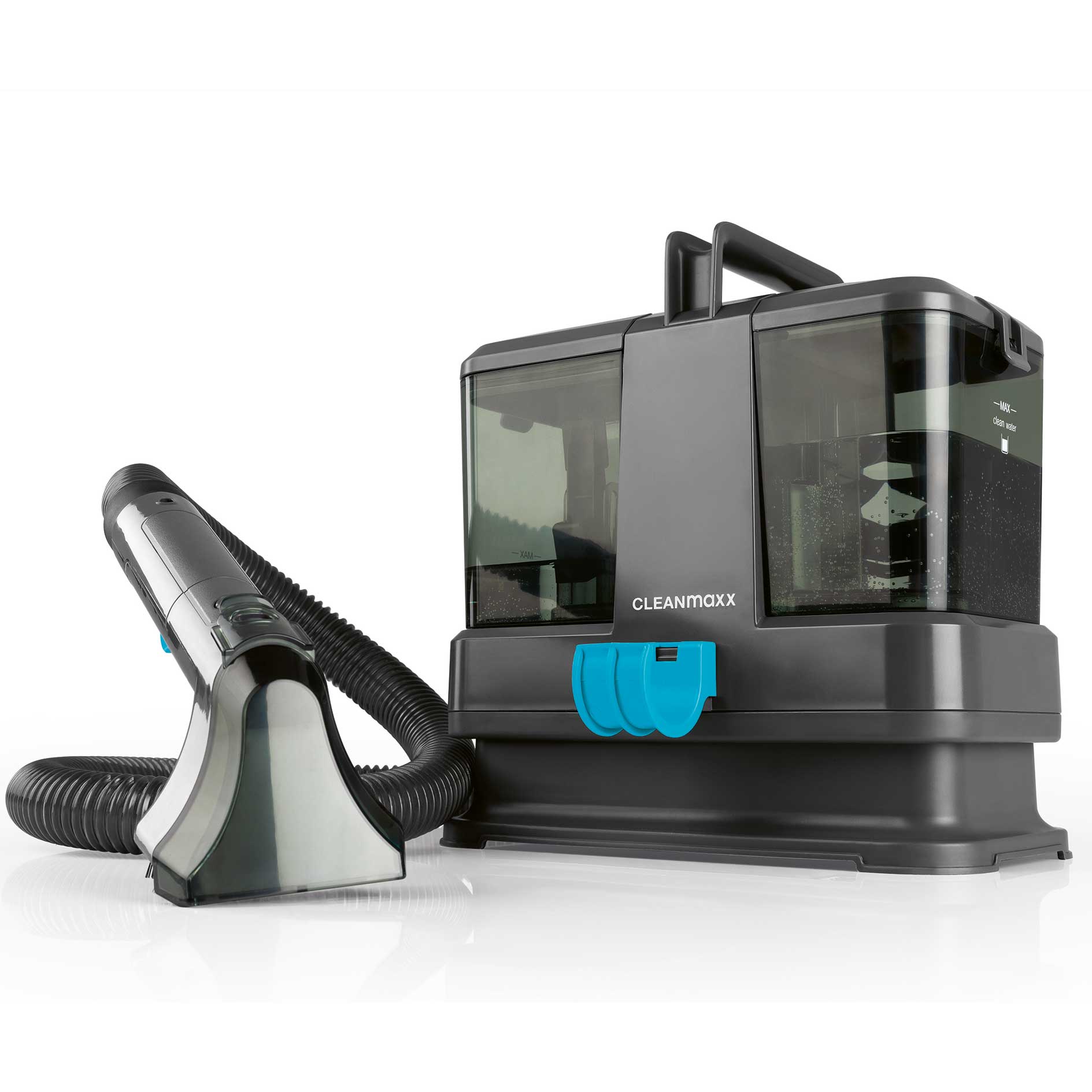 CLEANMAXX Polster- & Teppichreiniger 16382 - grau-blau - 330 Watt