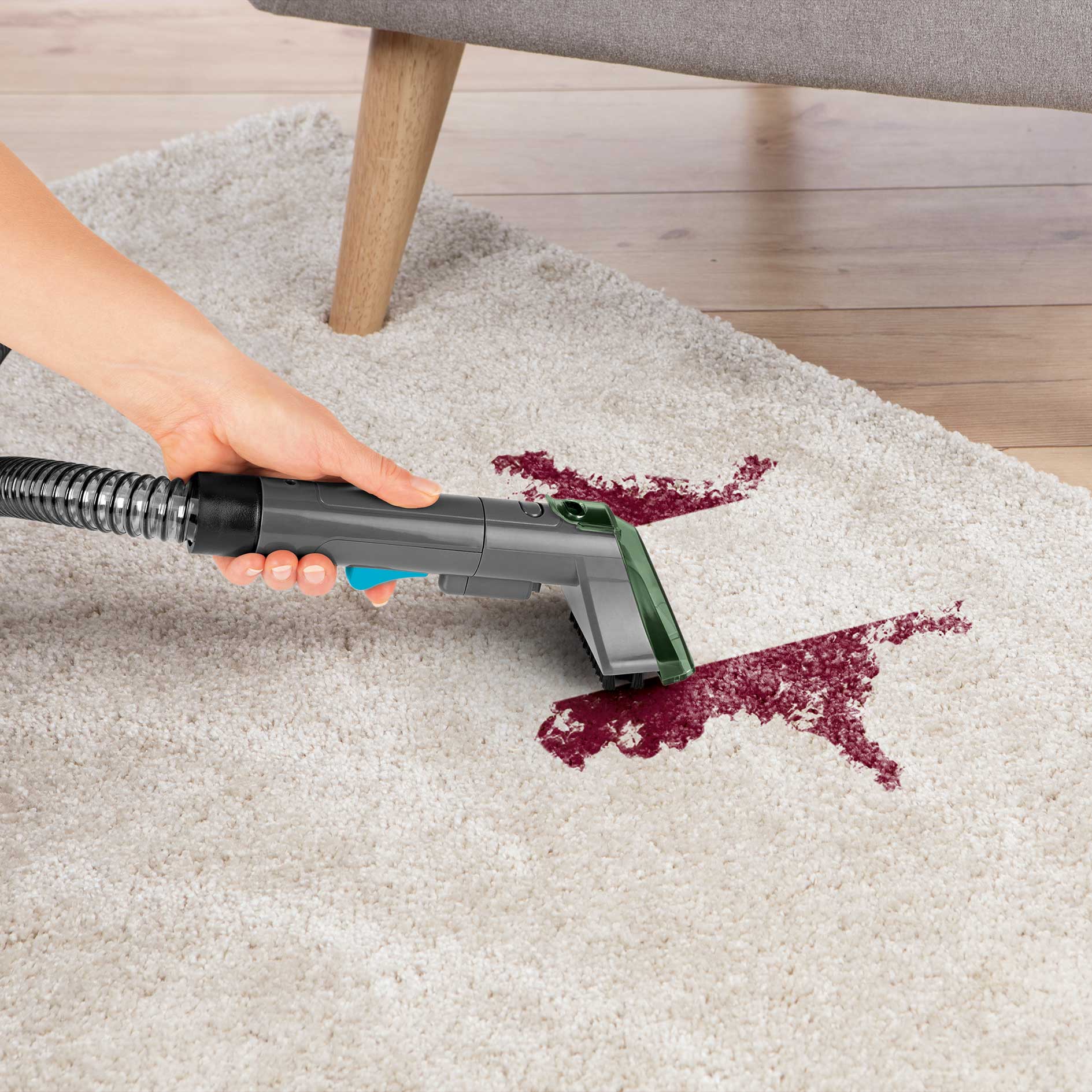 CLEANMAXX Polster- & Teppichreiniger 16382 - grau-blau - 330 Watt