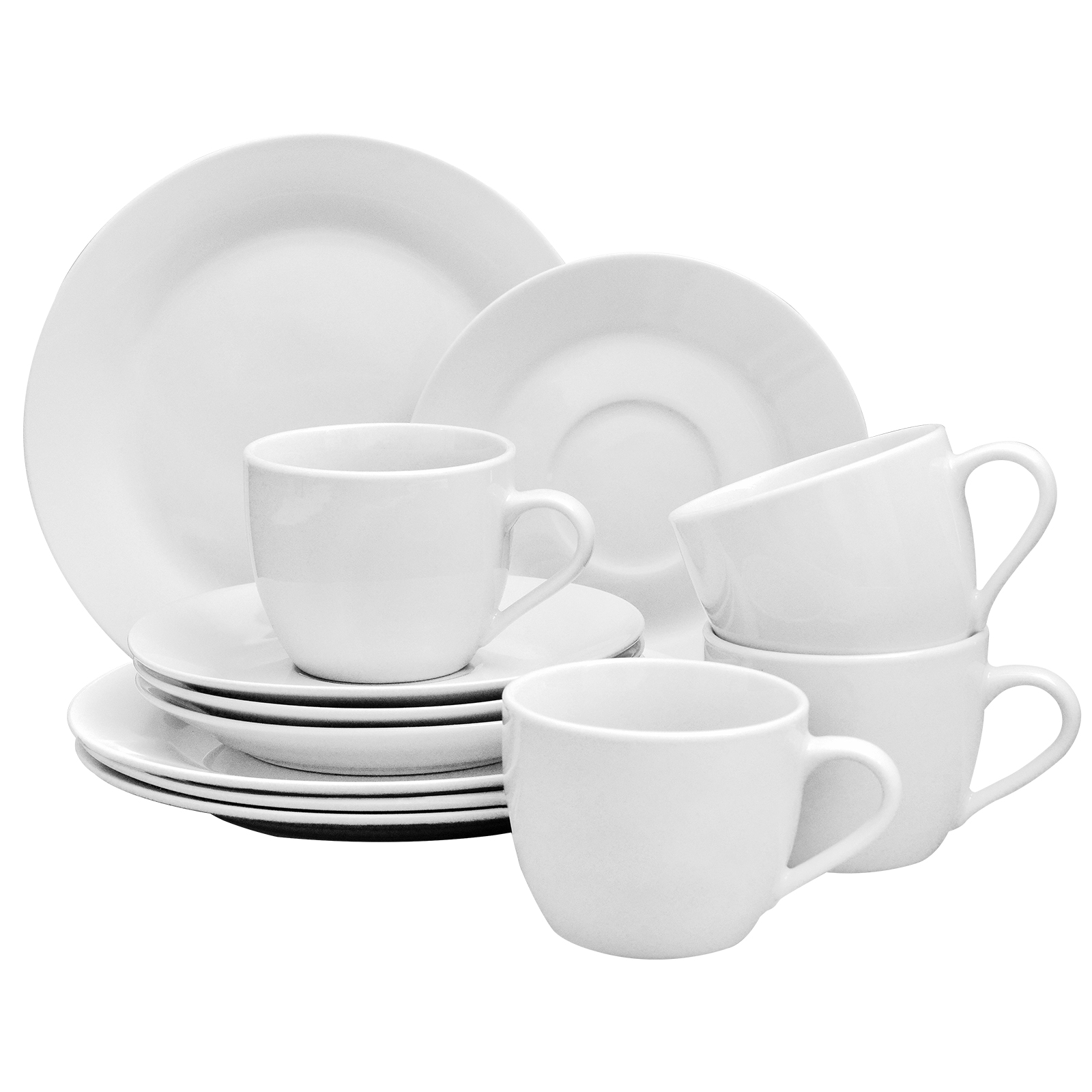 12 personen geschirrset tectake Geschirr-Set Kombiservice (100-tlg), Personen, Porzellan, für 12 Personen, Essservice Variante:Patina
