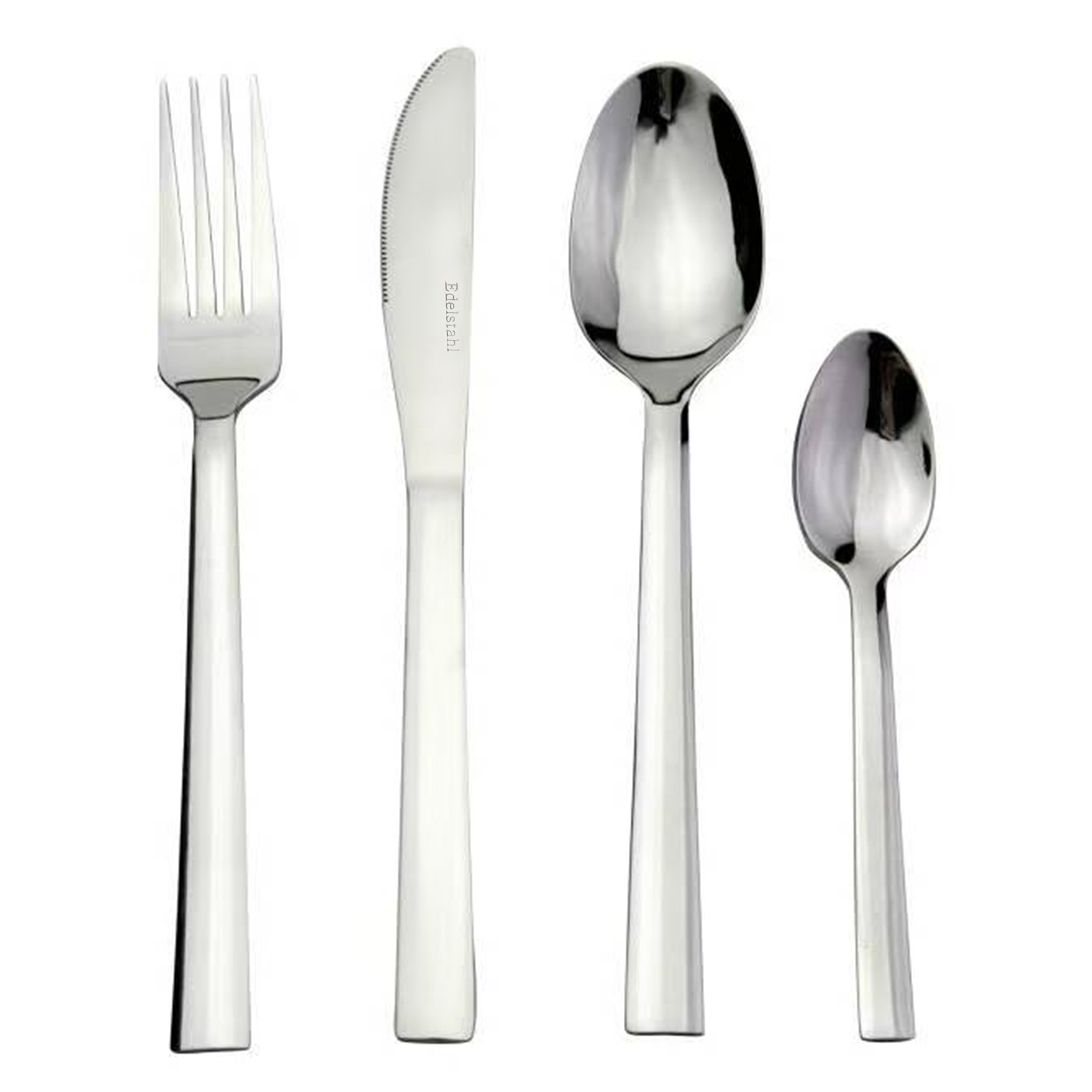 clever pick Besteck-Set - silber - Edelstahl - 16-teilig