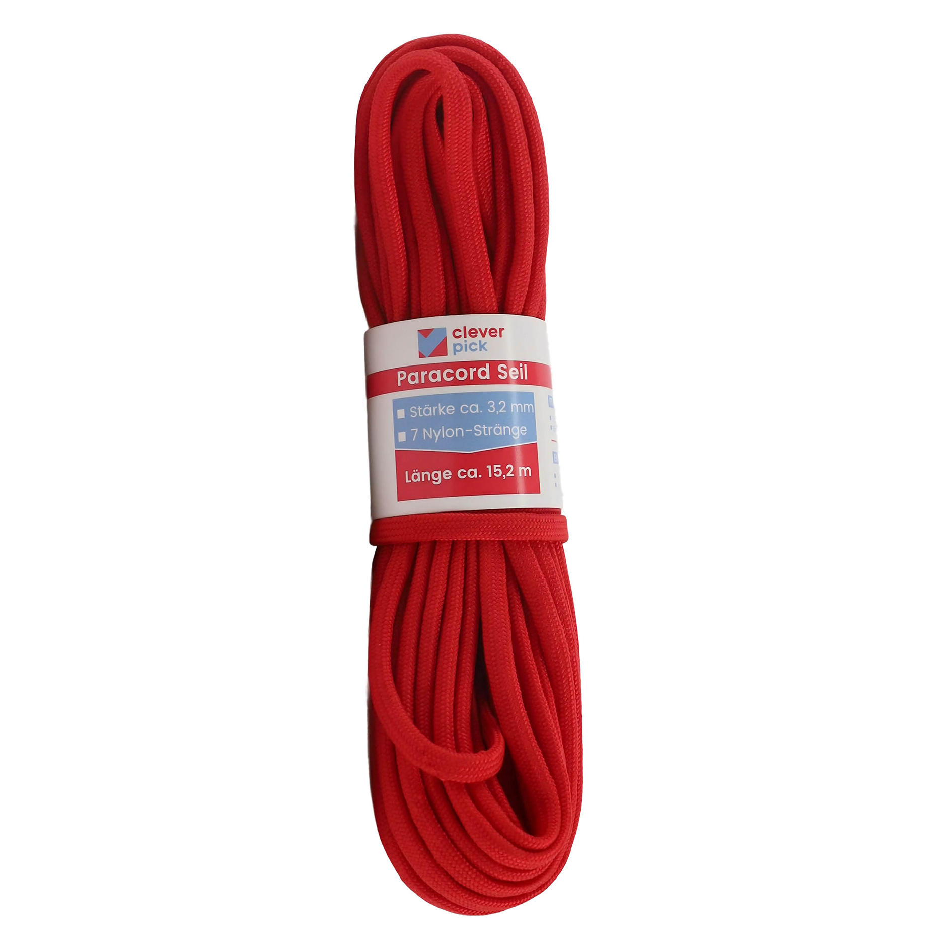 clever pick Paracord-Seil - rot - 15,2 Meter