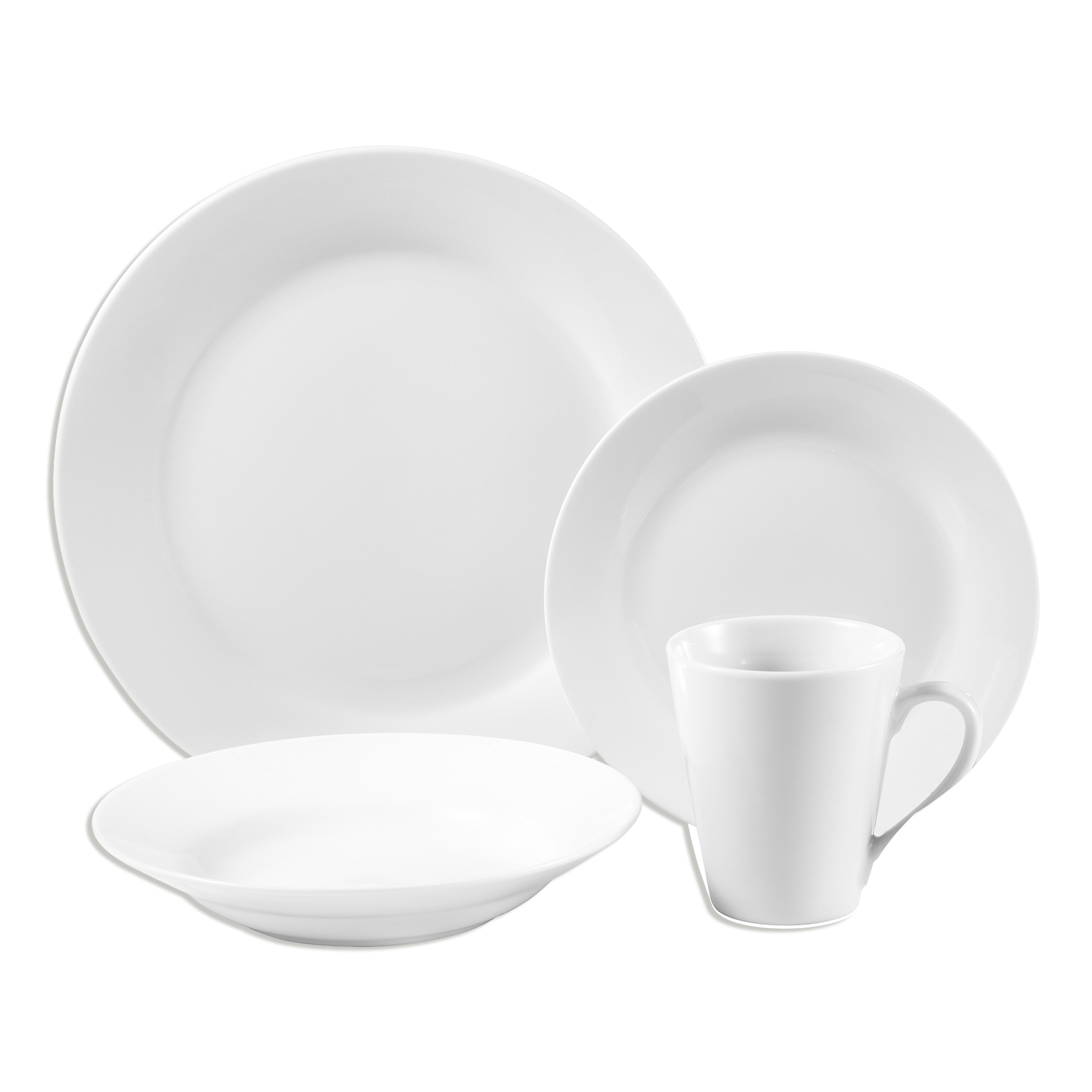clever pick Porzellanservice - weiß - rund - 16-teilig