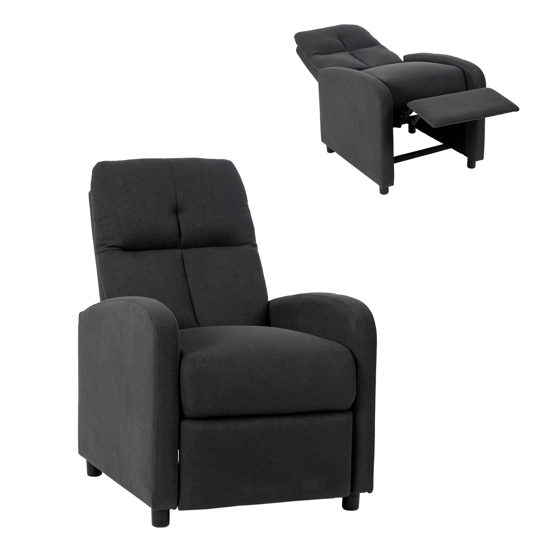 clever pick TV-Sessel - grau - Relaxfunktion