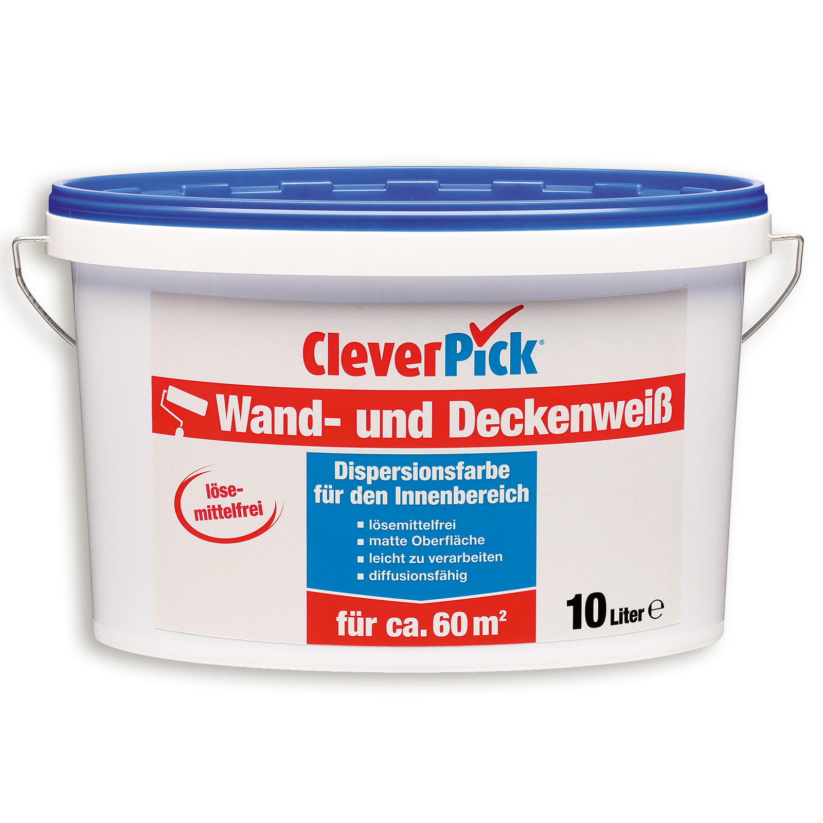 clever pick Wand-und Deckenweiß - Innenfarbe - 10 Liter