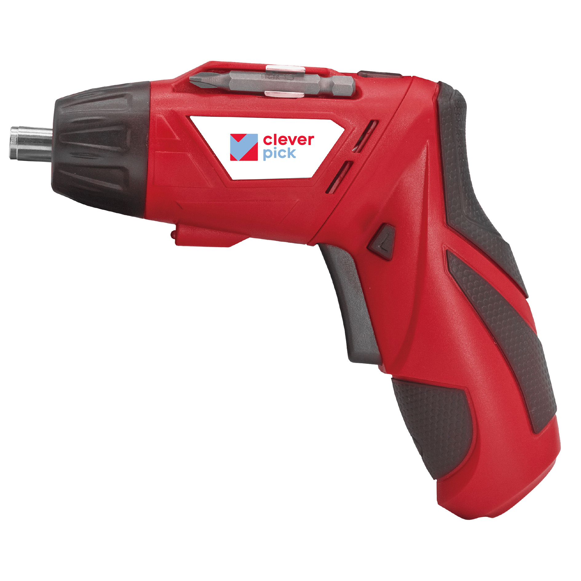 cleverpick Akkuschrauber - rot-schwarz - USB-C - inklusive Bits
