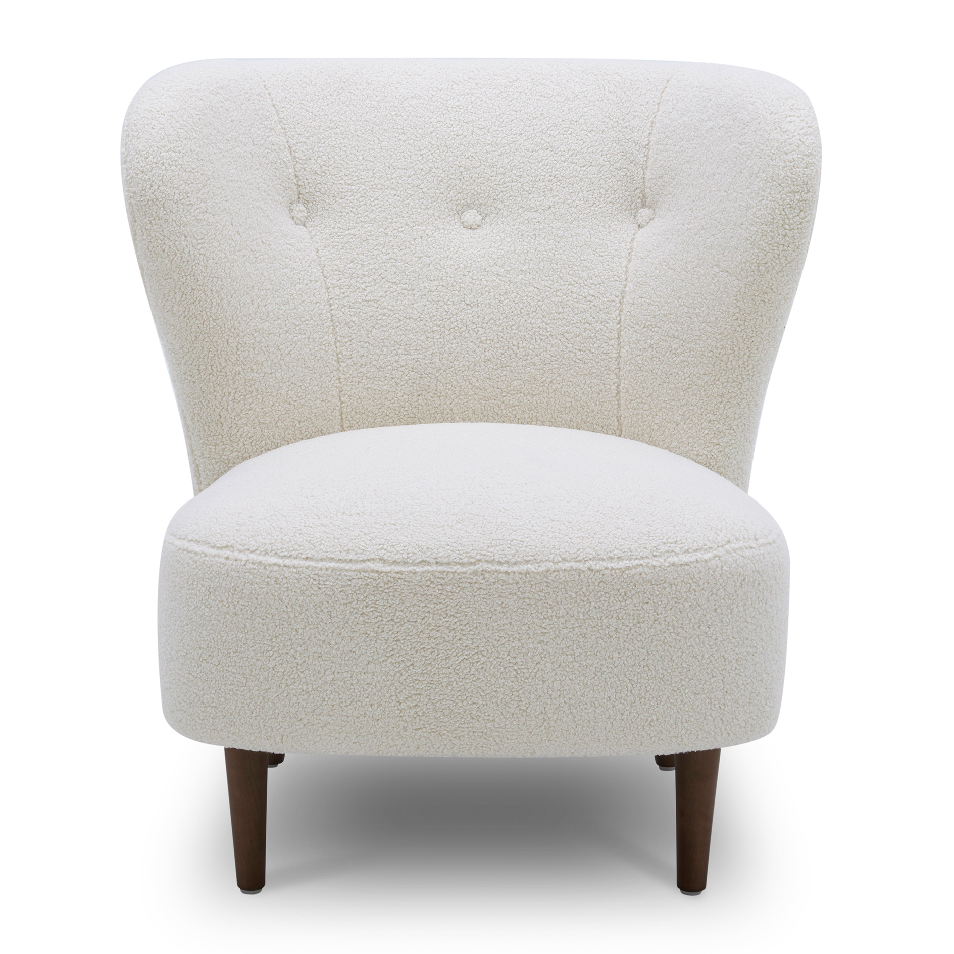 Cocktailsessel - beige - Teddystoff