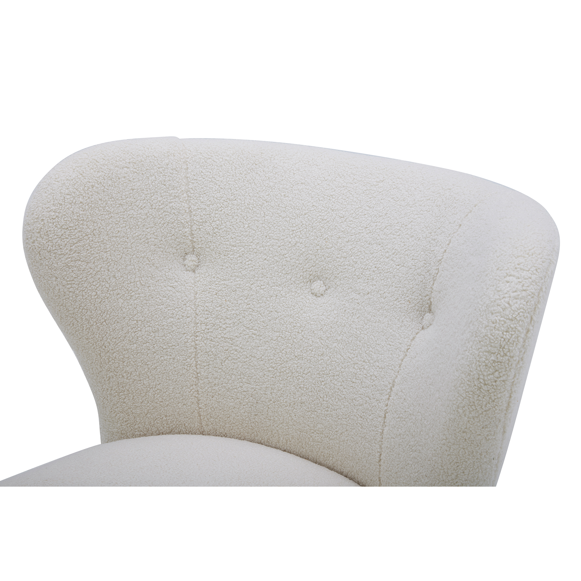 Cocktailsessel - beige - Teddystoff