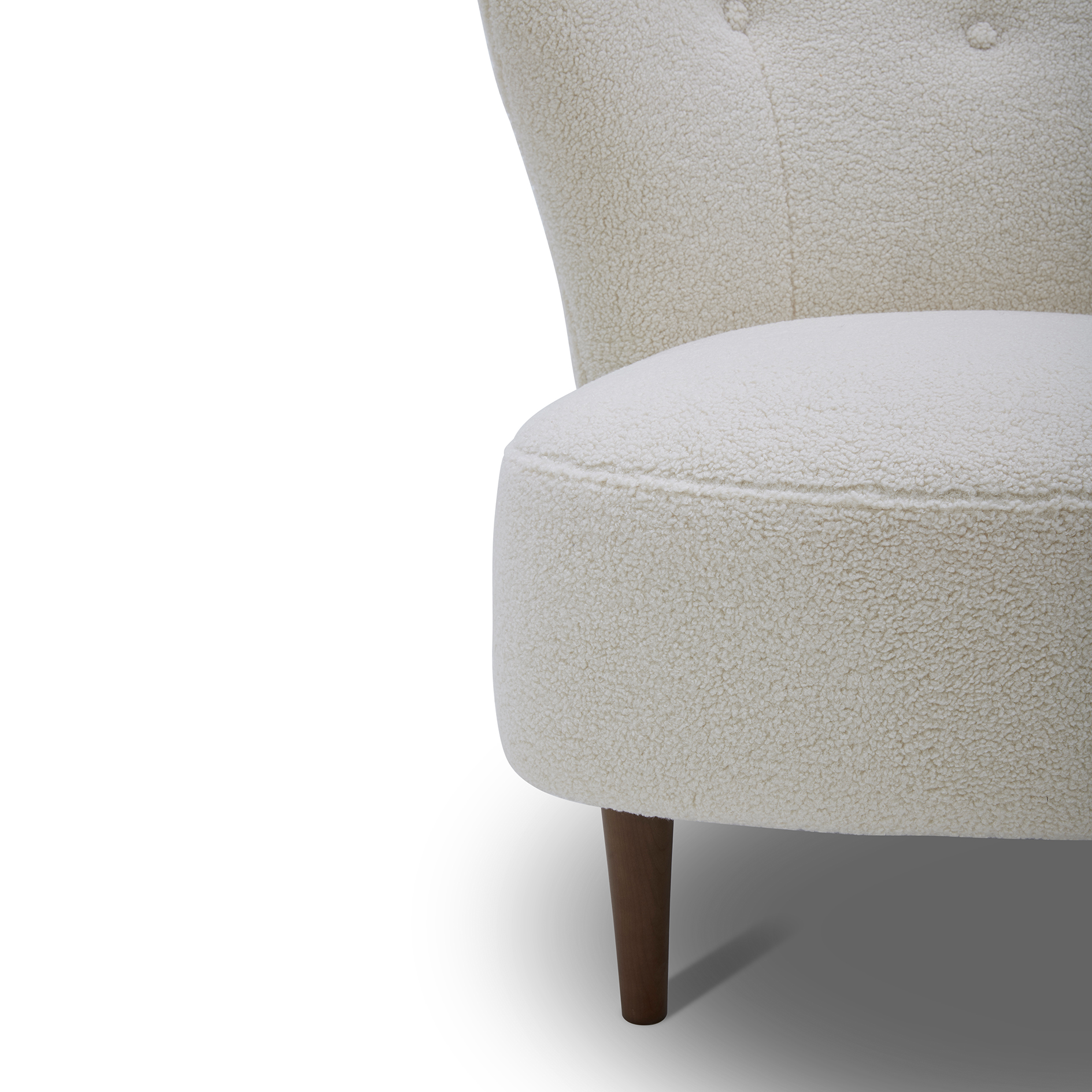 Cocktailsessel - beige - Teddystoff
