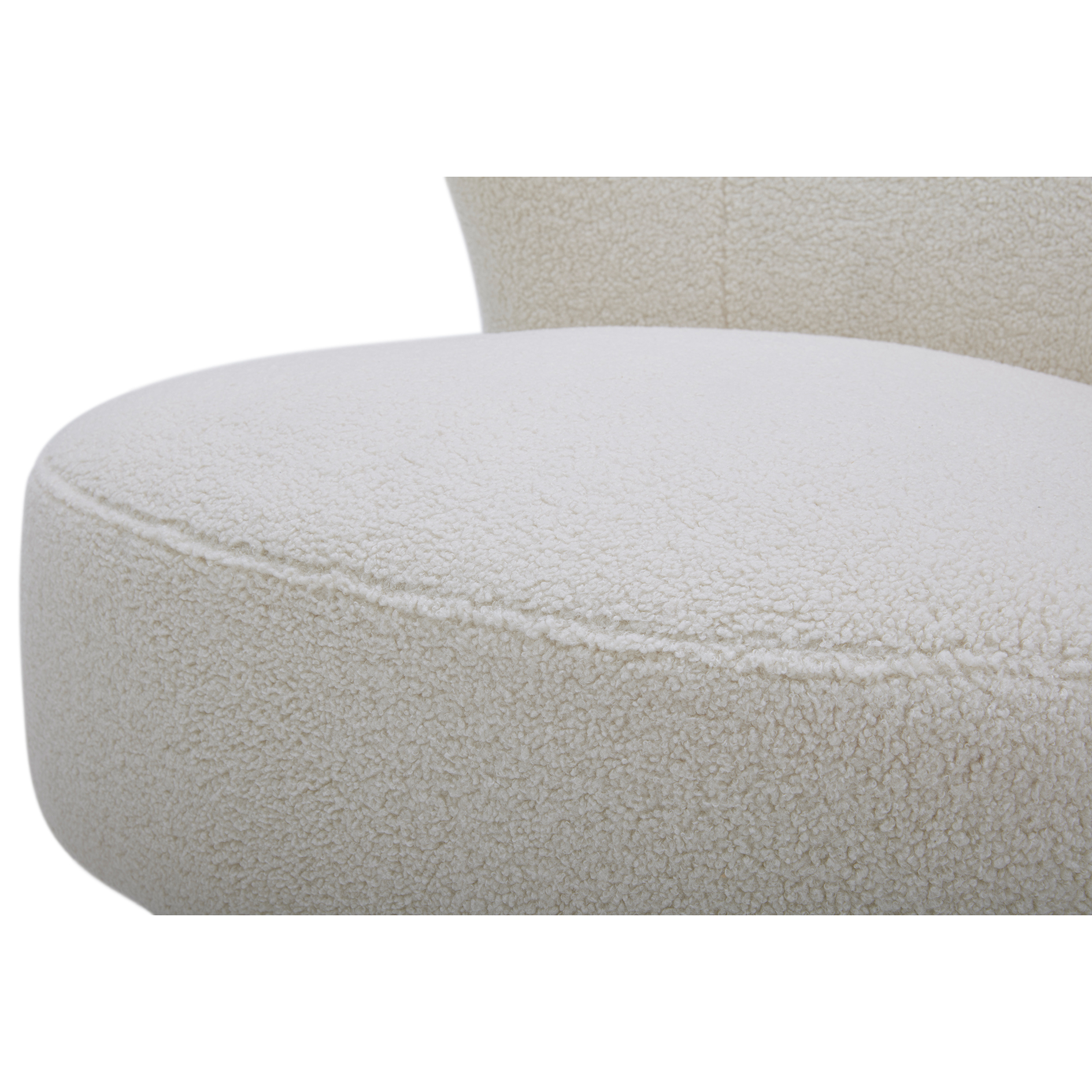 Cocktailsessel - beige - Teddystoff