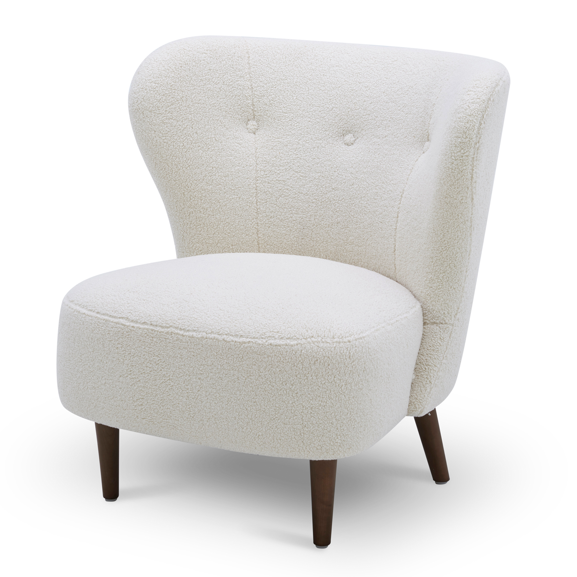 Cocktailsessel - beige - Teddystoff