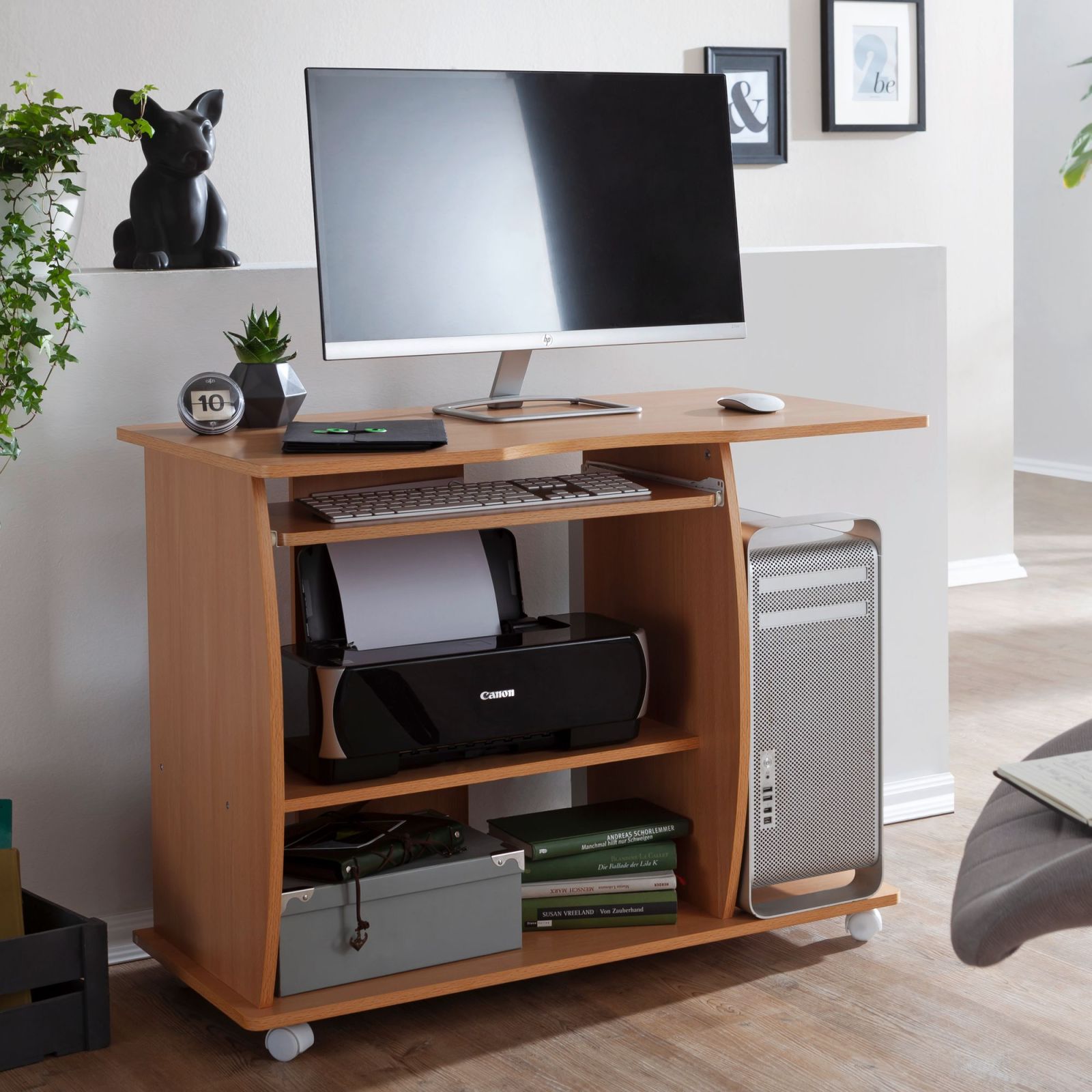 Computertisch - Buche - Mango Massivholz - 71 cm hoch