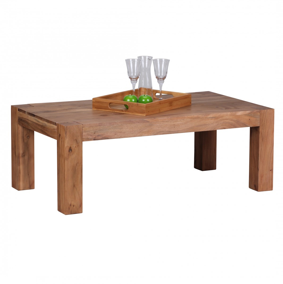 Couchtisch - Akazie massiv lackiert - 110x60 cm