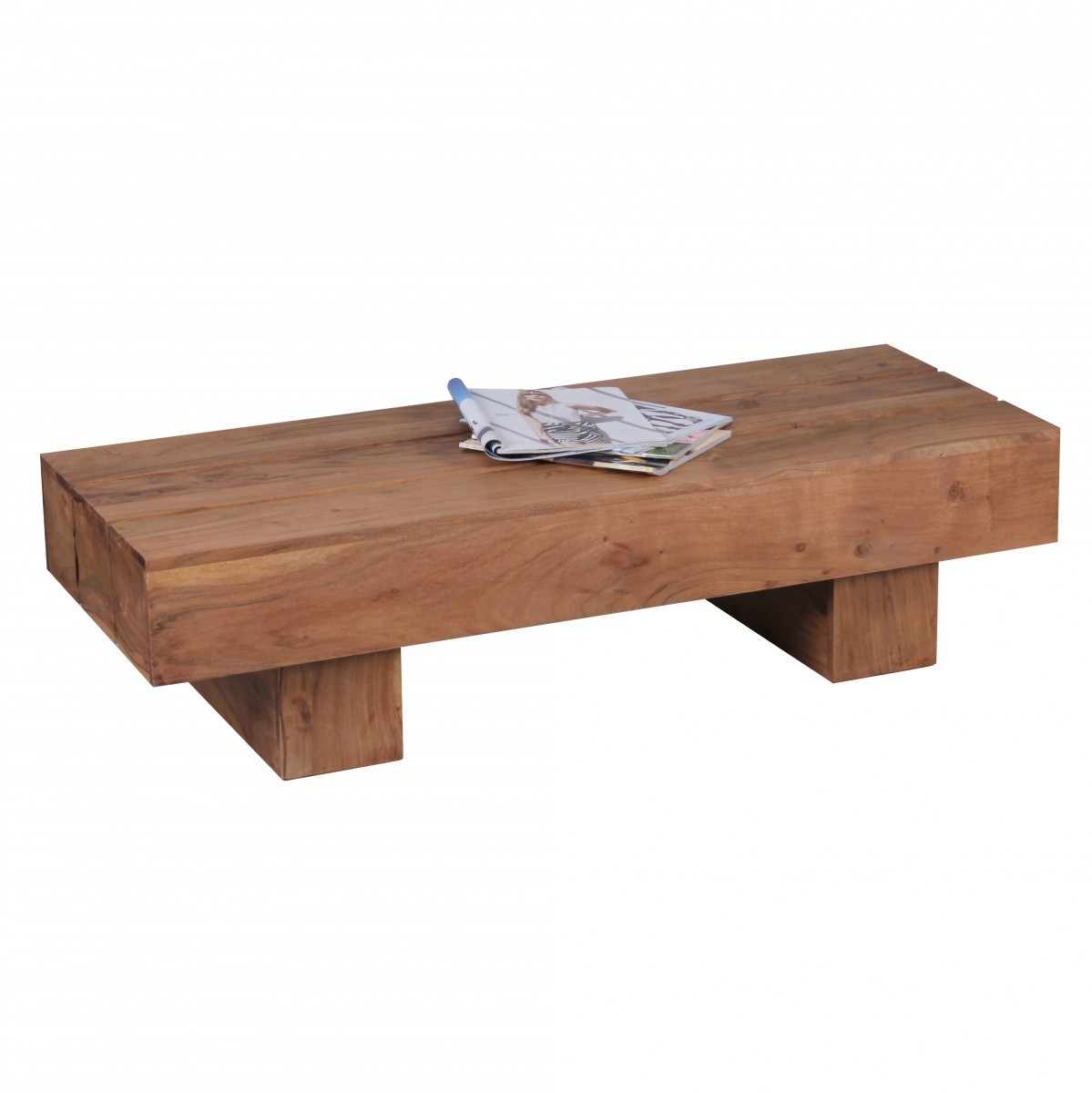 Couchtisch - Akazie massiv lackiert - 120x30 cm