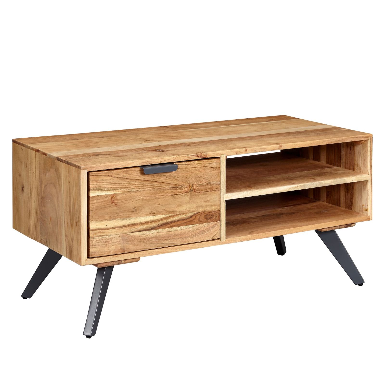Couchtisch - Akazie massiv - mit Schublade - 95 cm