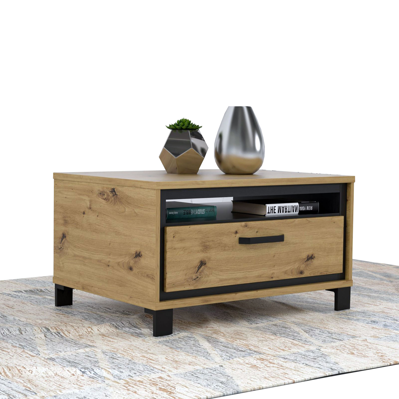 Couchtisch - Artisan Eiche - Schwarzeiche - 80x60 cm