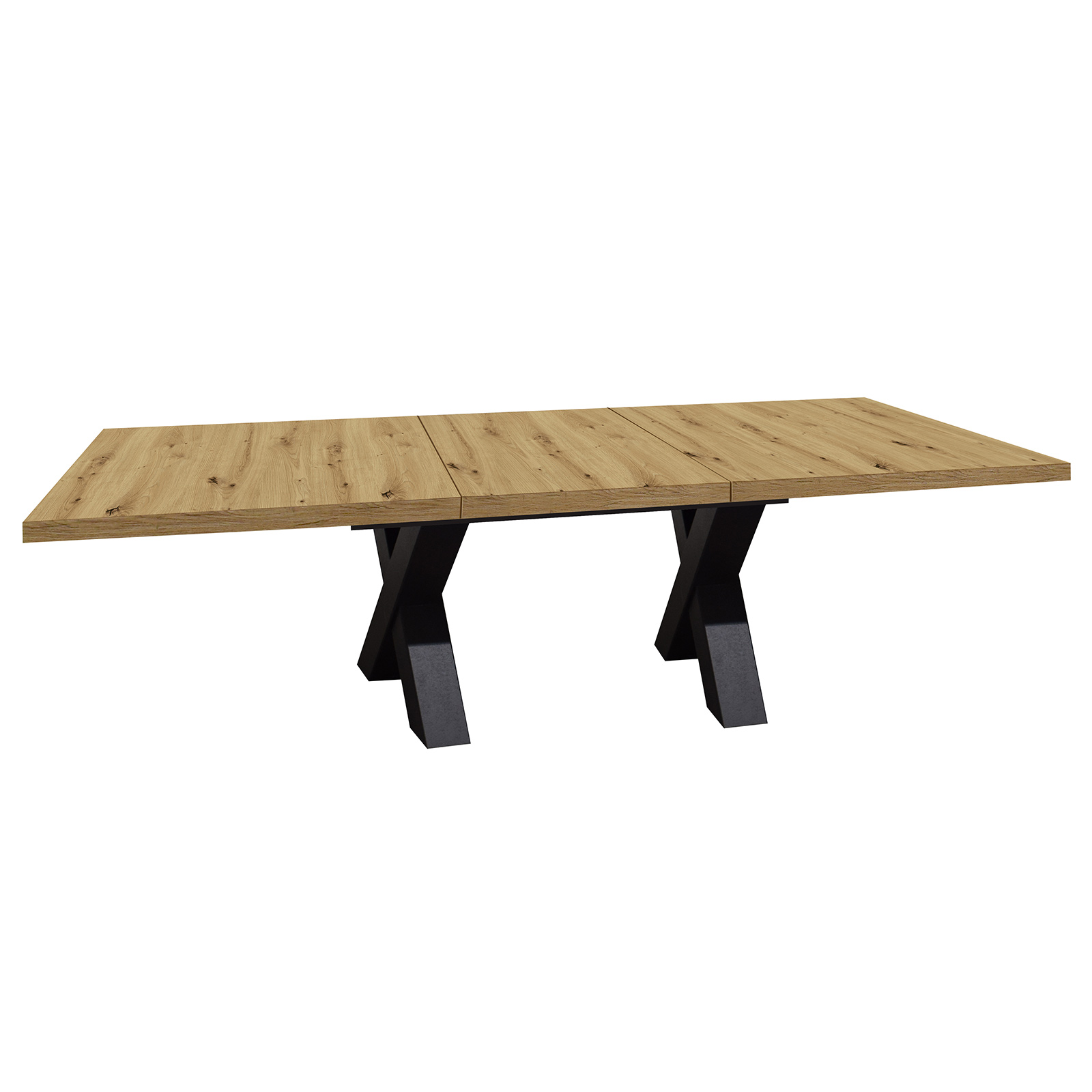 Couchtisch - Asteiche - ausziehbar - X-Gestell - 160 cm