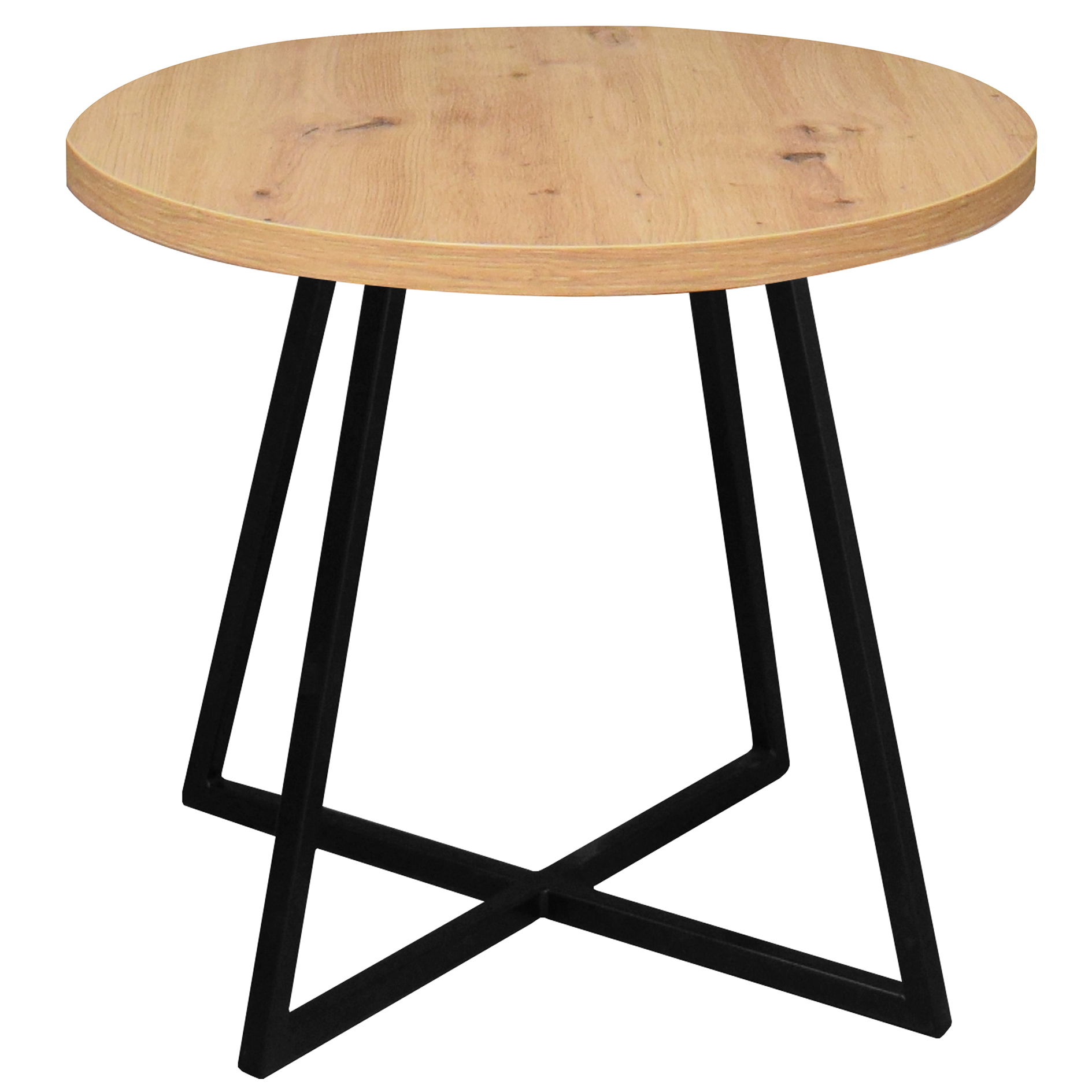 Couchtisch - Asteiche - schwarz - Ø 60 cm