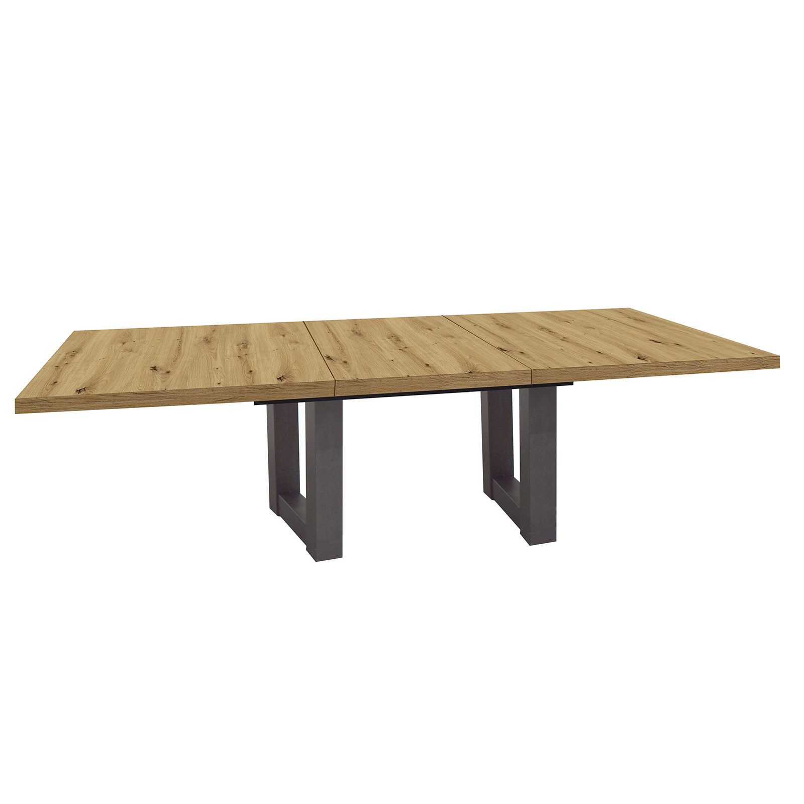 Couchtisch - Asteiche - U-Gestell - ausziehbar - 160 cm breit