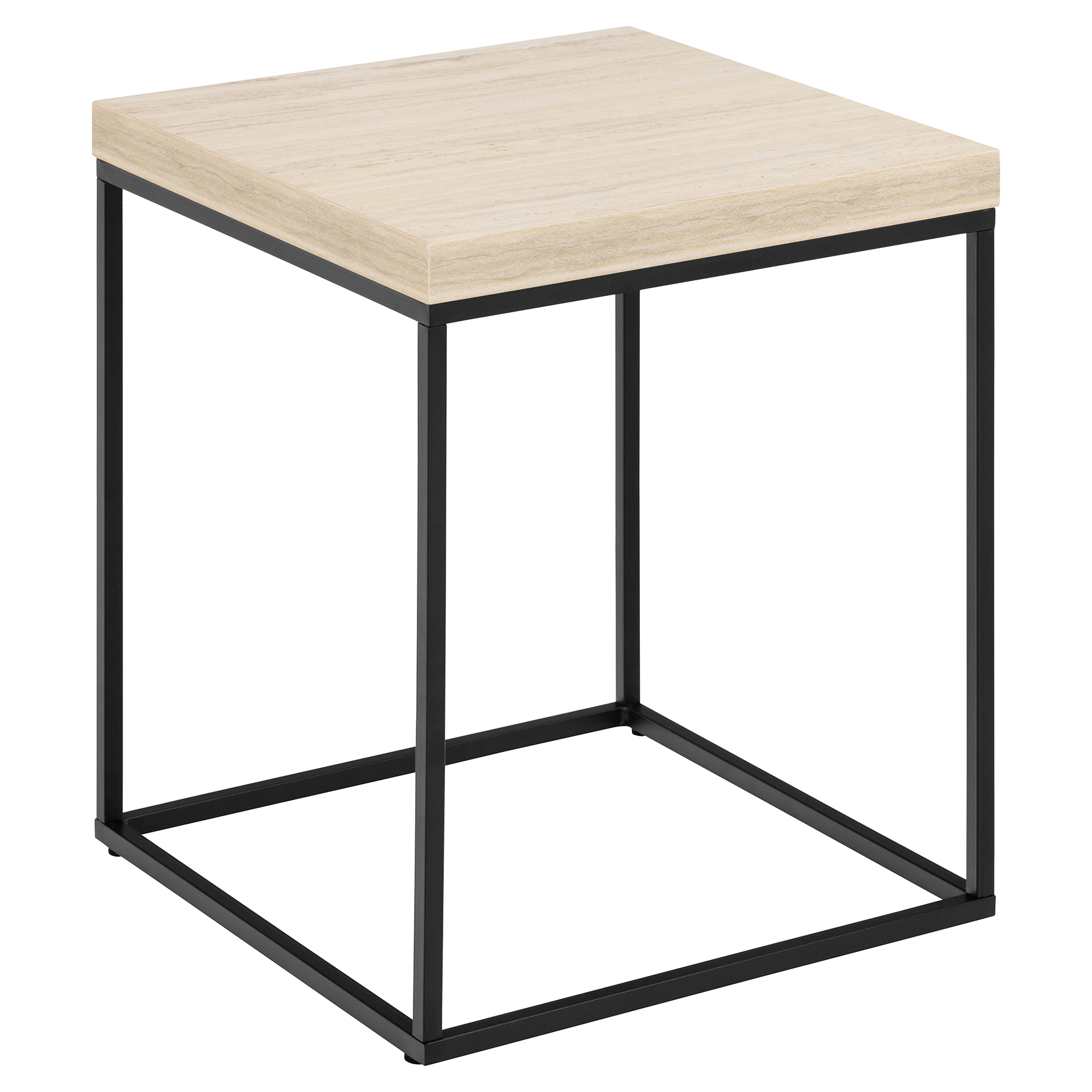 Couchtisch BAROSSA - beige - schwarz matt - 40 cm